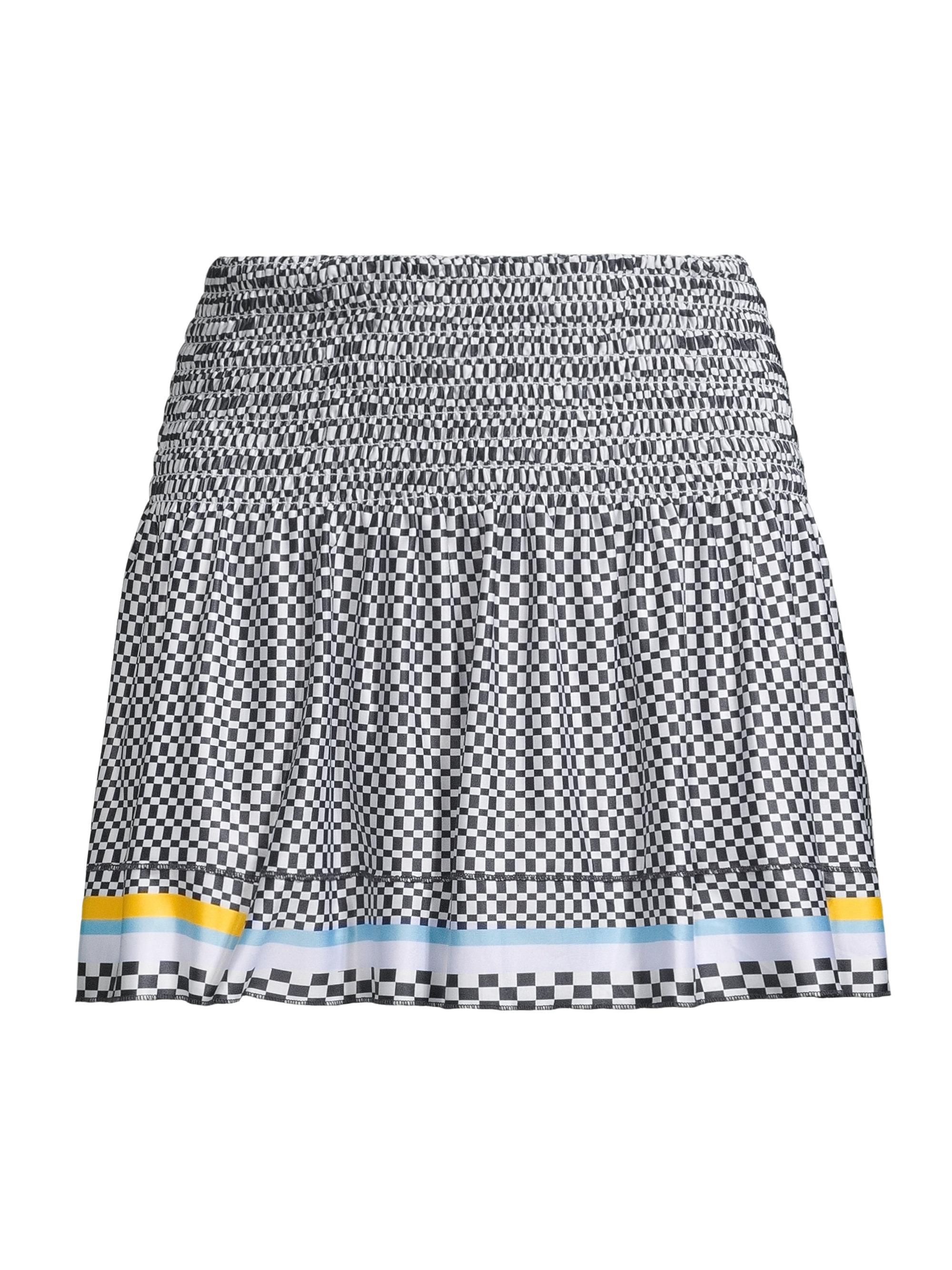 Lucky in Love Women's Check Me Out Smocked Miniskirt