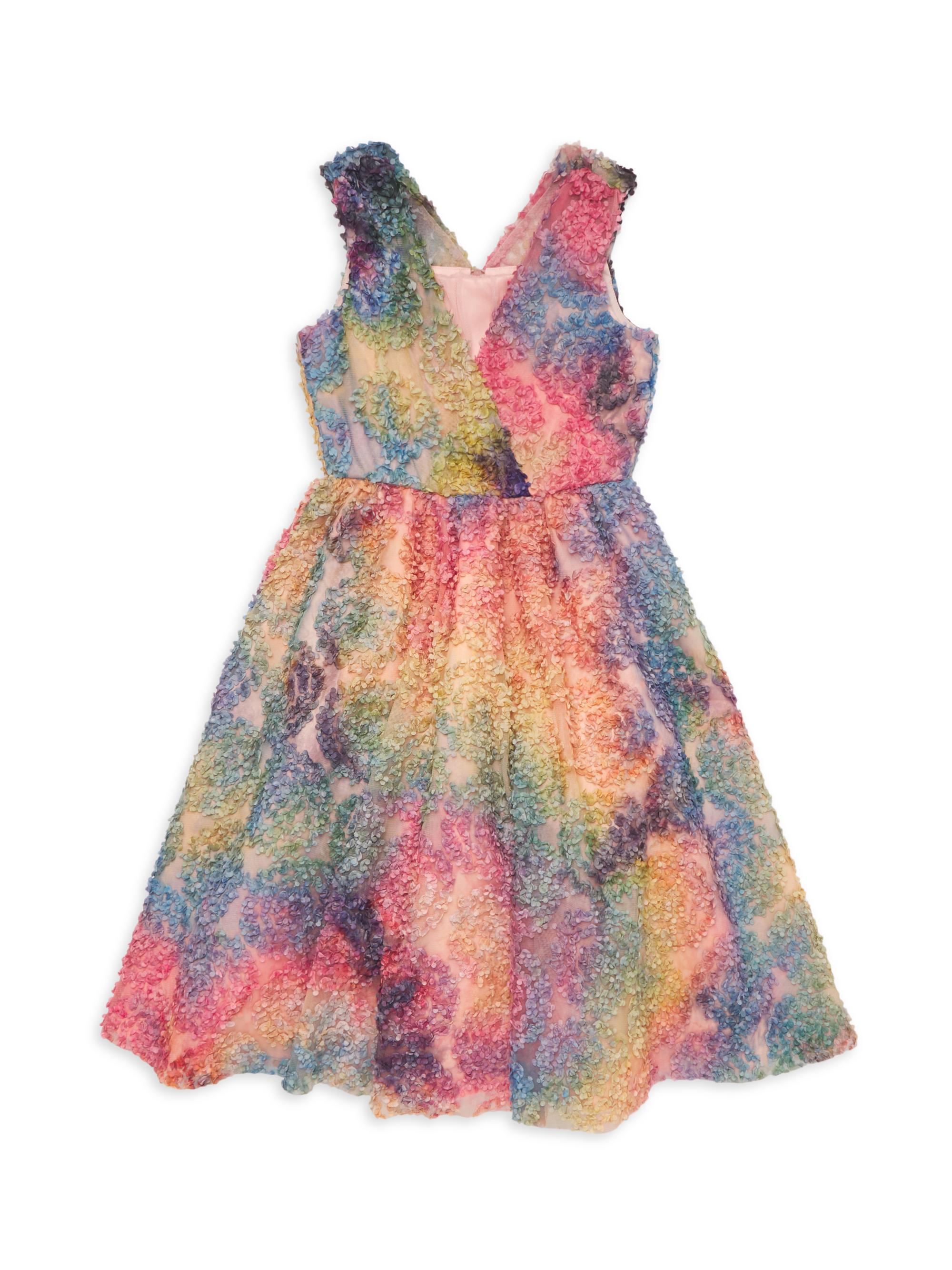 Christian Siriano Little Girl's & Girl's Tie-Dye Ruffle-Trim Dress - Tie Dye