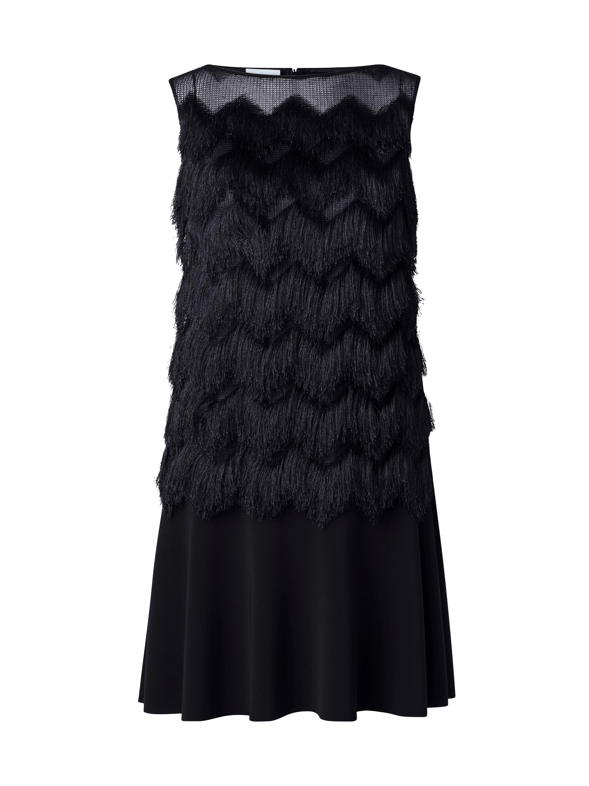 Akris punto Women's Sleeveless Fringe Dress - Black