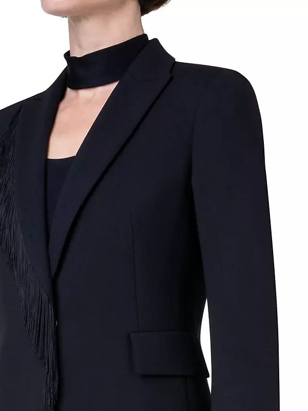 Akris Punto pants Black Wool Blend Flat Front Dress/Casual Size 10