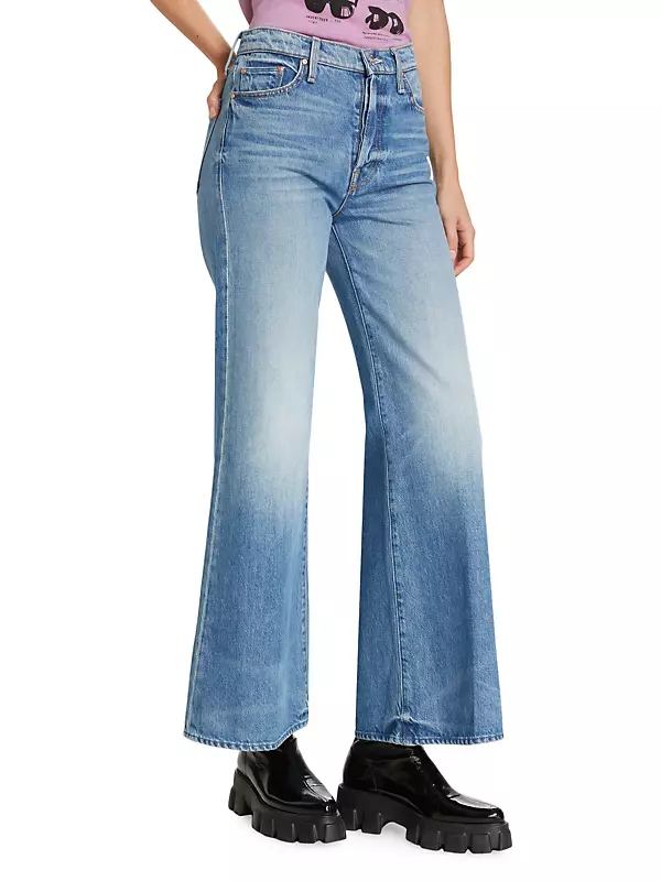 Shop Mother The Tomcat Roller High-Rise Wide-Leg Jeans