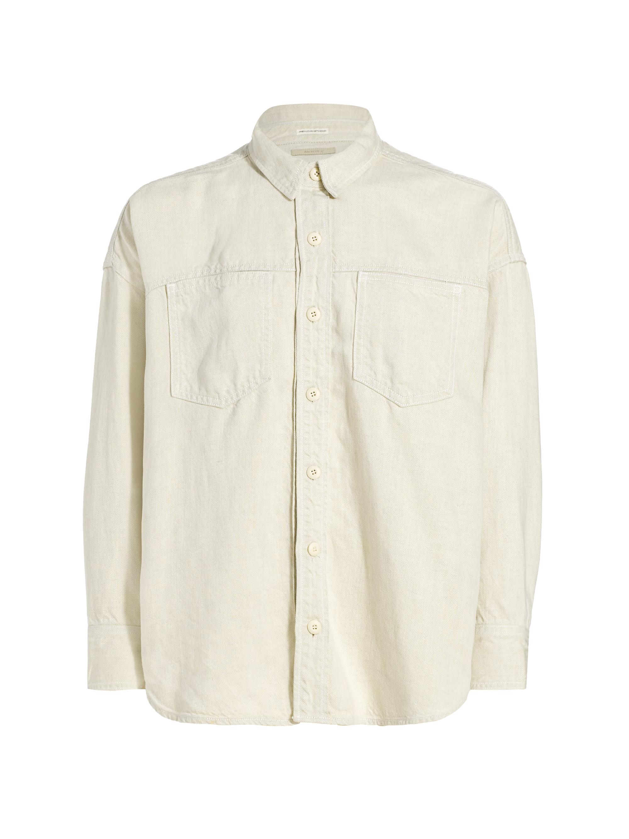 Mother Women's The Piece Of Work Button-Up Shirt - White Smoke