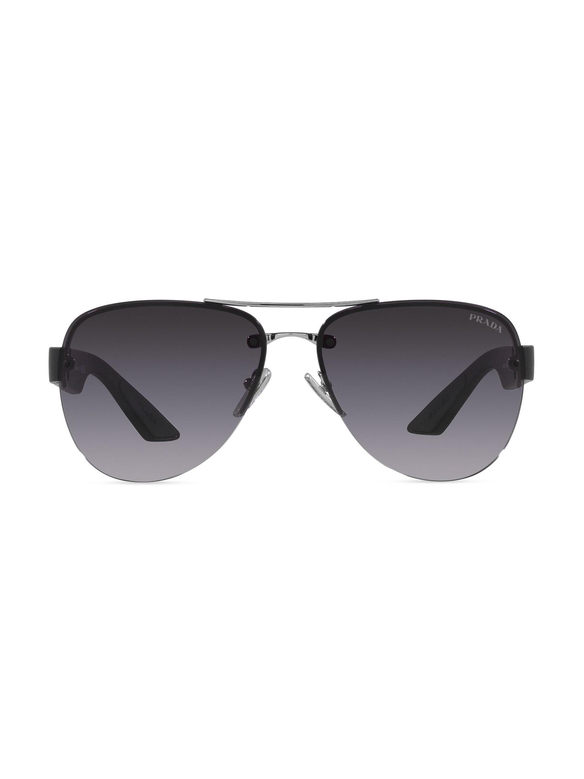 Prada Linea Rossa 64MM Aviator Polarized Sunglasses | Saks 