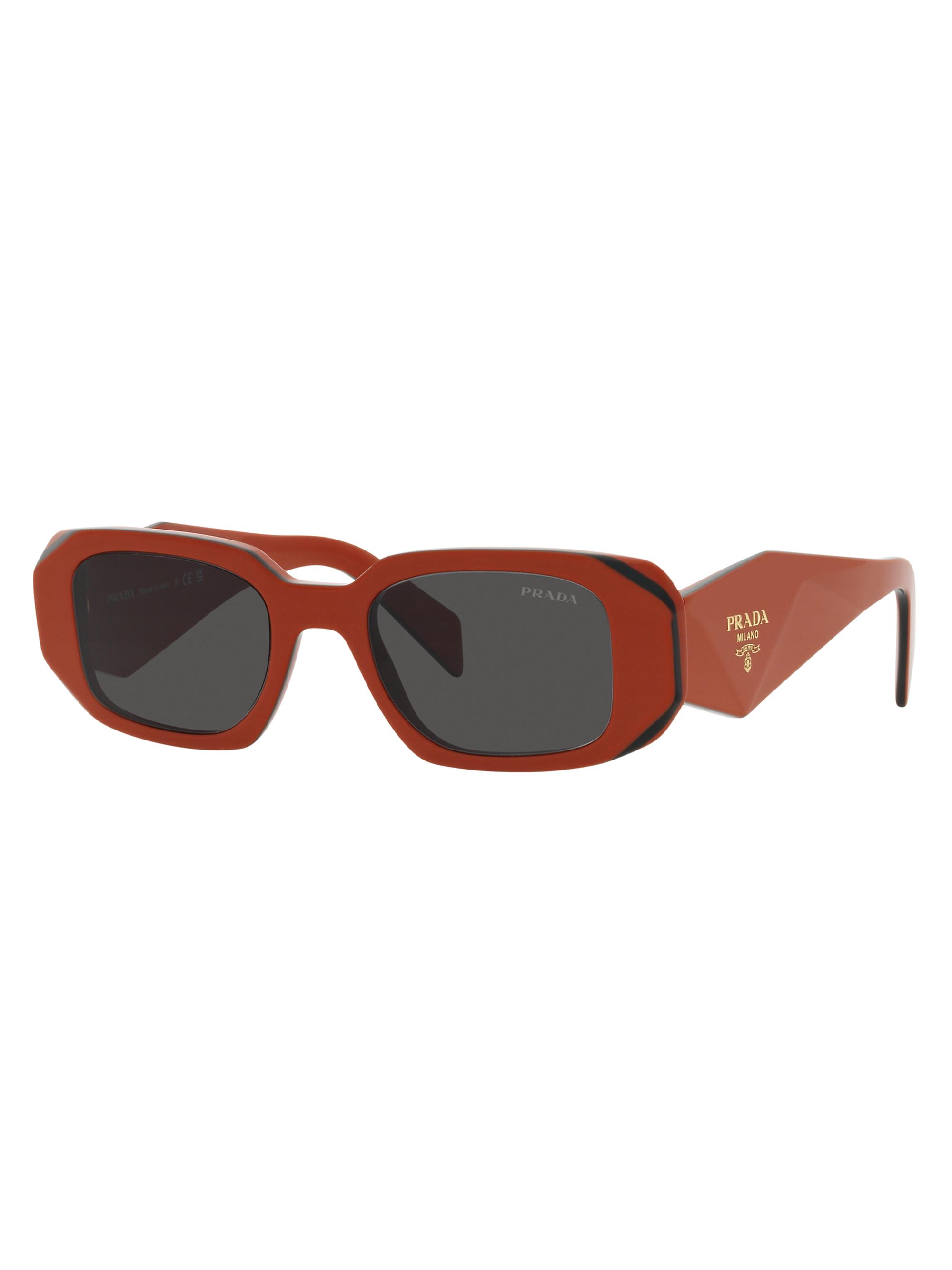 Prada Men's 49MM Square Sunglasses - Orange | Thumbnail 9