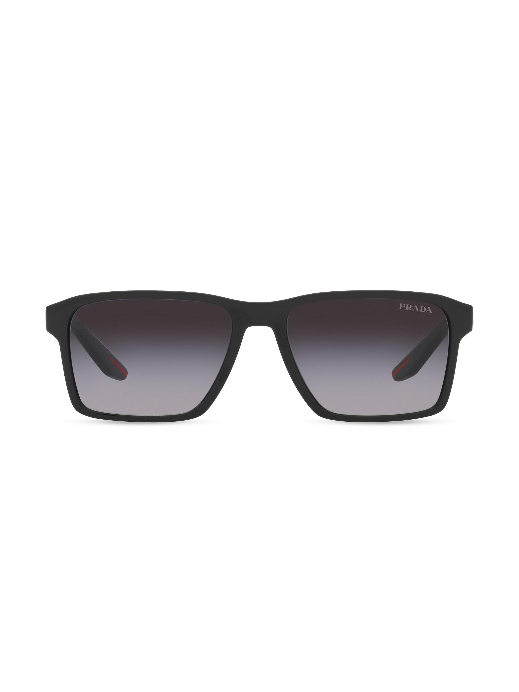 Prada Linea Rossa Men's 58MM Rectangular Sunglasses - Black