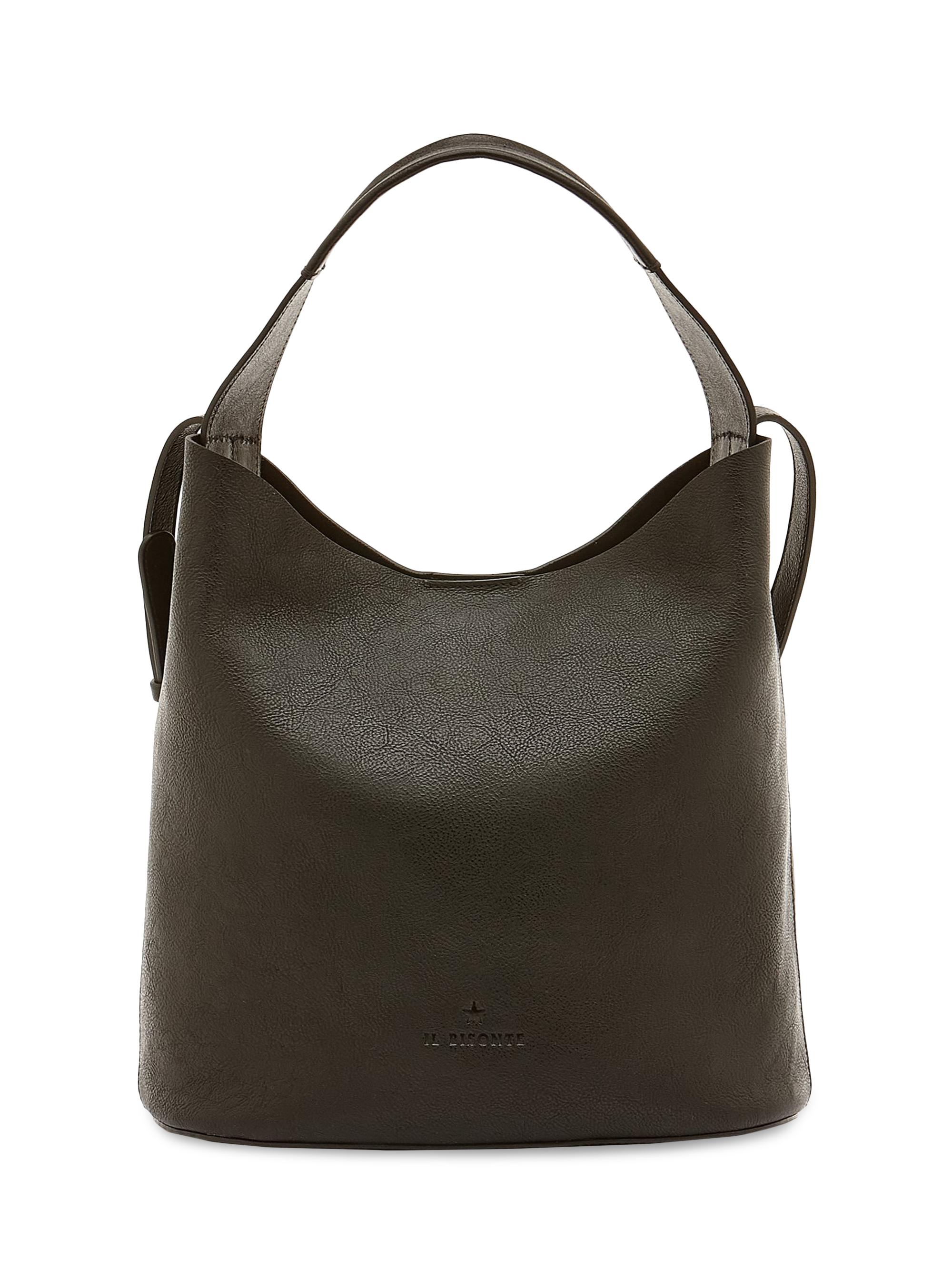 Il Bisonte Women's Le Laudi Achillea Leather Bucket Bag - Black