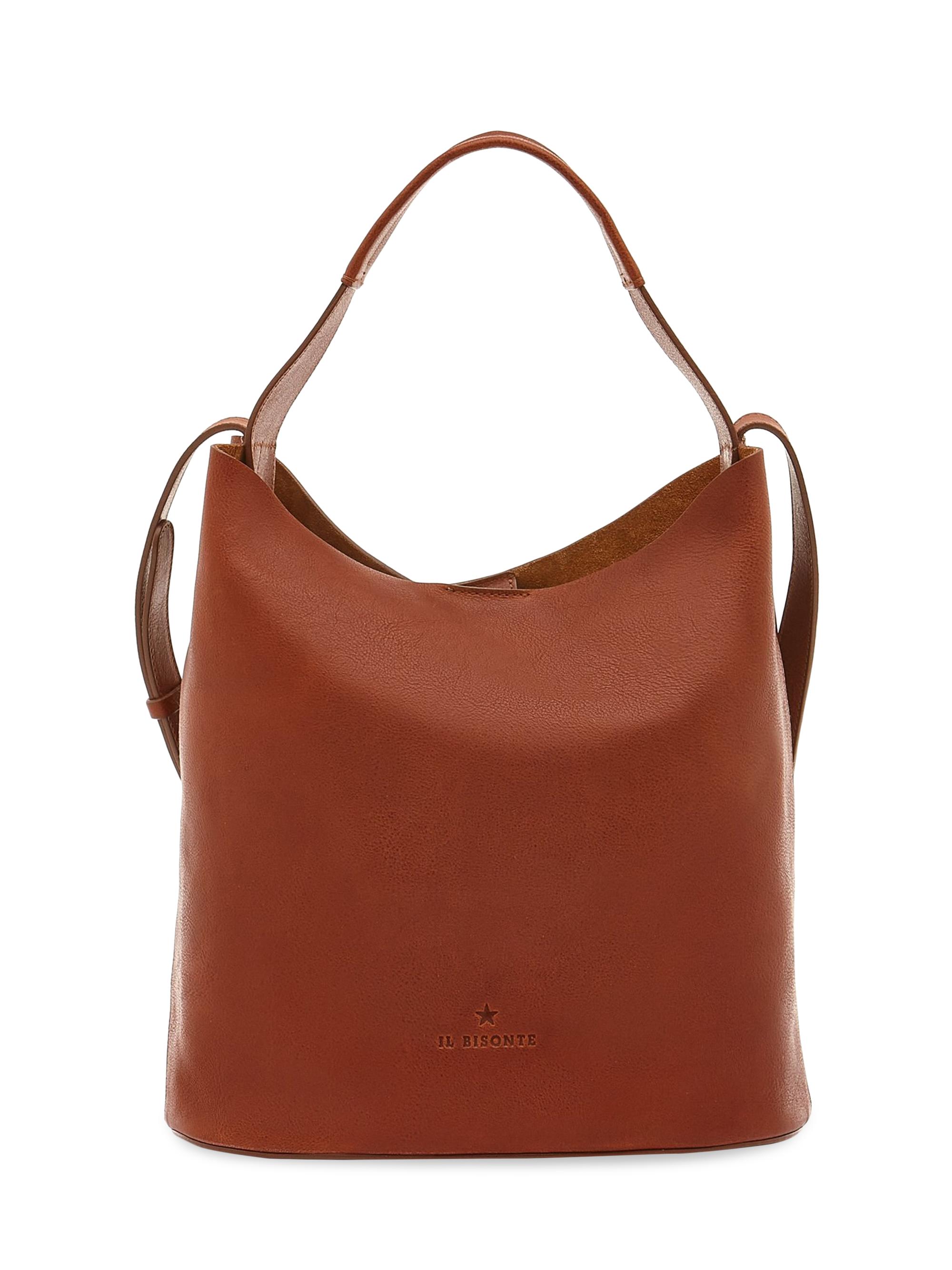Il Bisonte Women's Le Laudi Leather Bucket Bag - Seppia