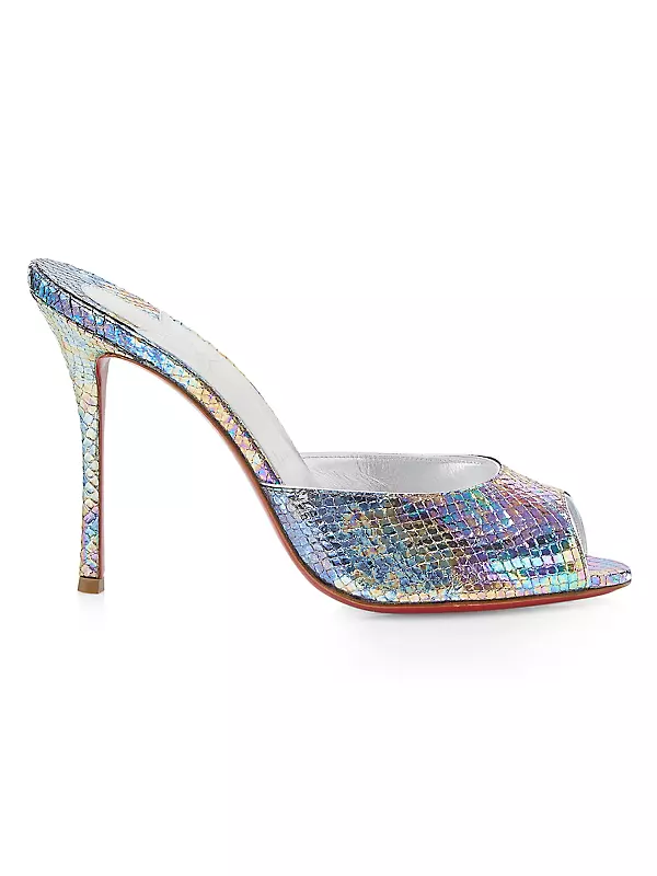 Christian Louboutin KATE 100 Miss Denim Stiletto Heels Pumps Shoes $795