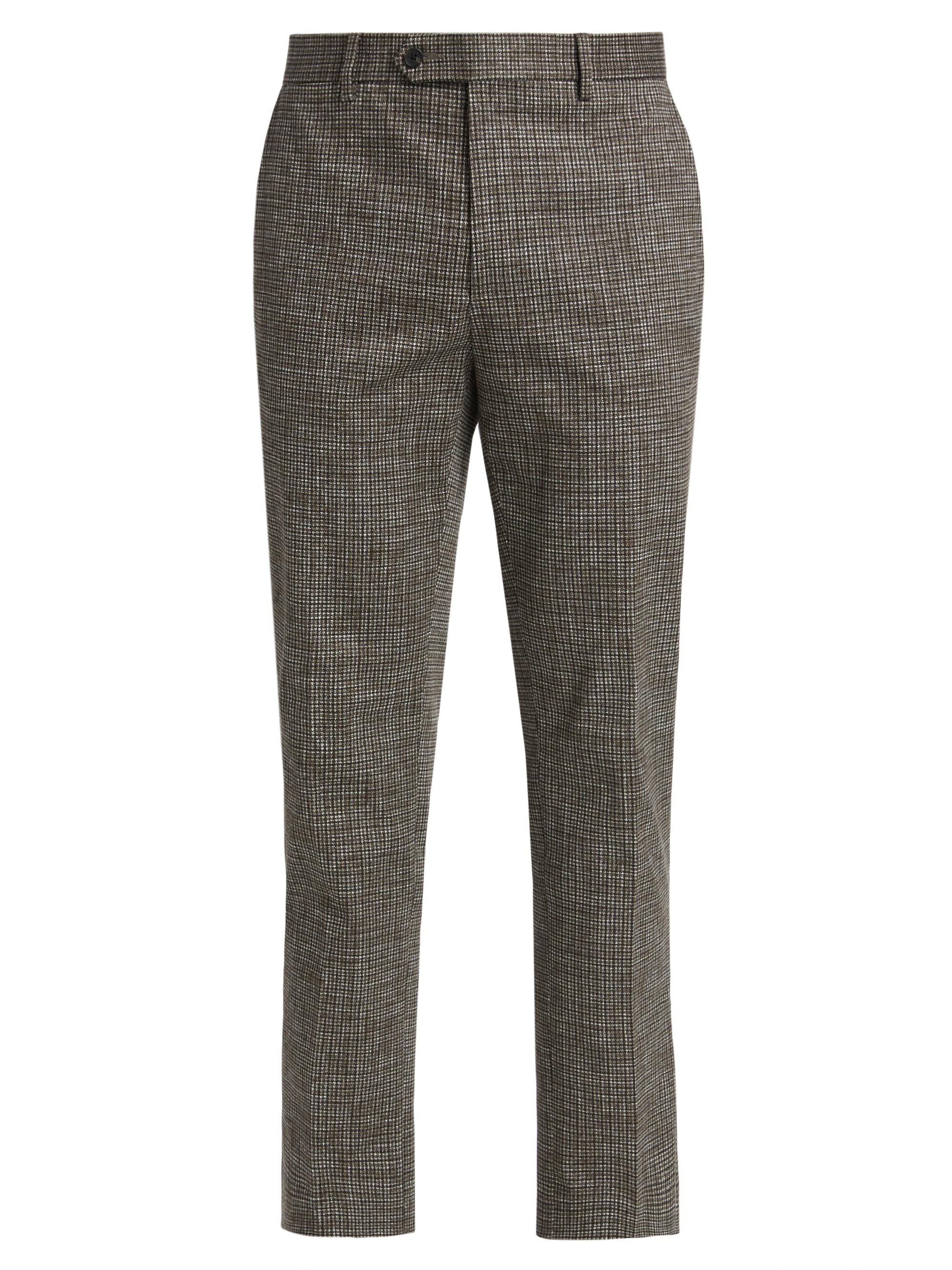Saks Fifth Avenue Men's COLLECTION Herringbone Cotton Pants - Gunmetal