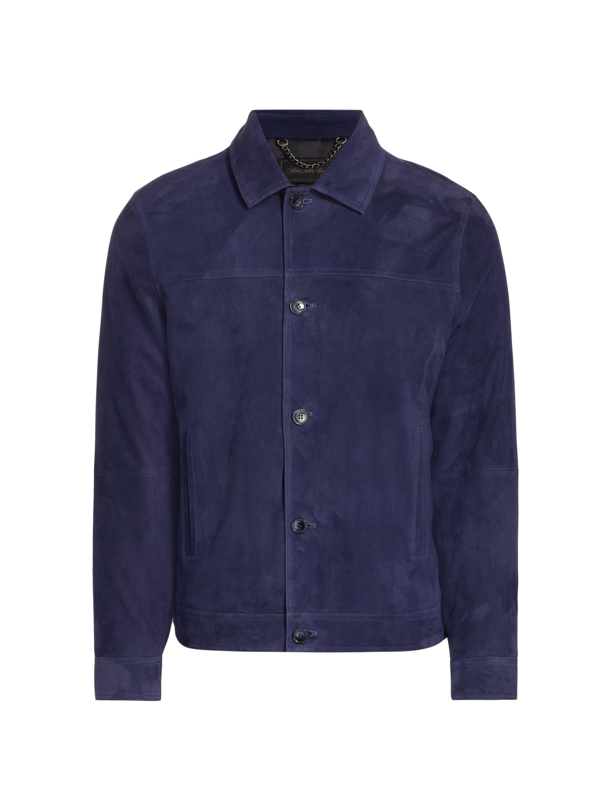 Berluti Suede Trucker Jacket Shop Saks Fifth Avenue COLLECTION