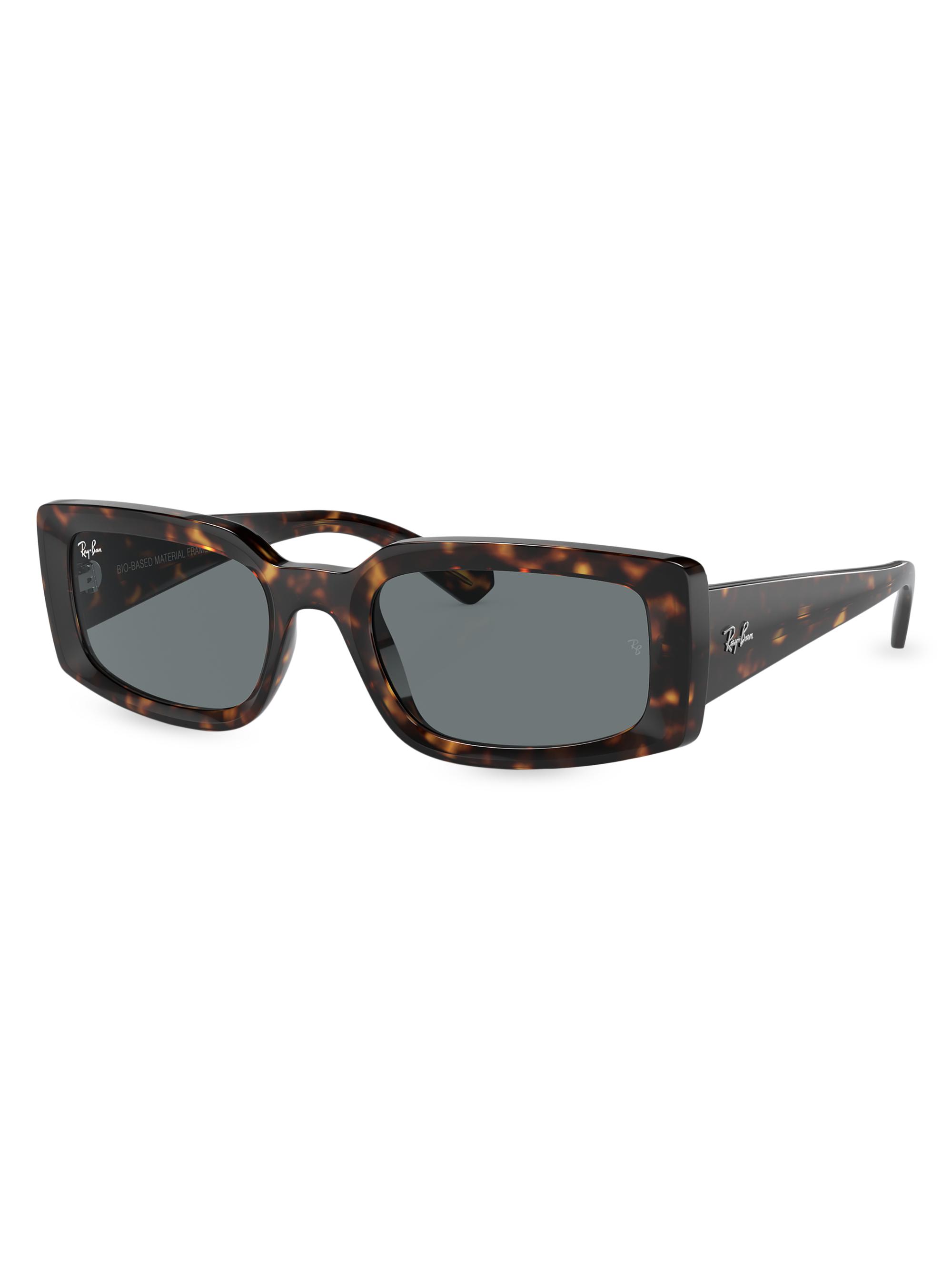 Ray-Ban Women's RB4395 54MM Rectangular Sunglasses - Dark Havana Blue