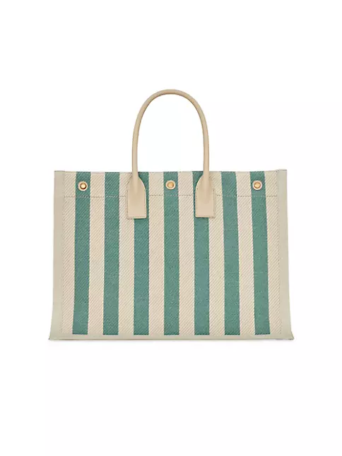 Luxury Canvas Stripe Tote Bag, Personalised Monogram Tote Bag