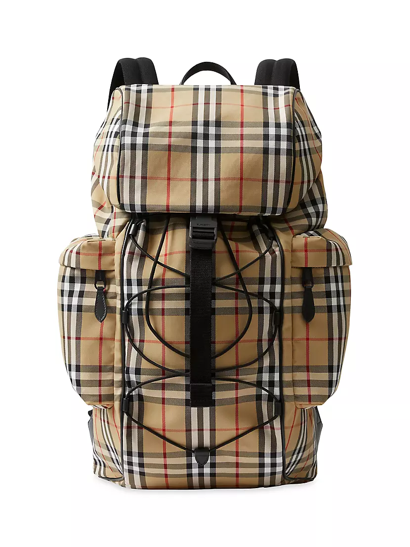Checkered Embossed Backpack