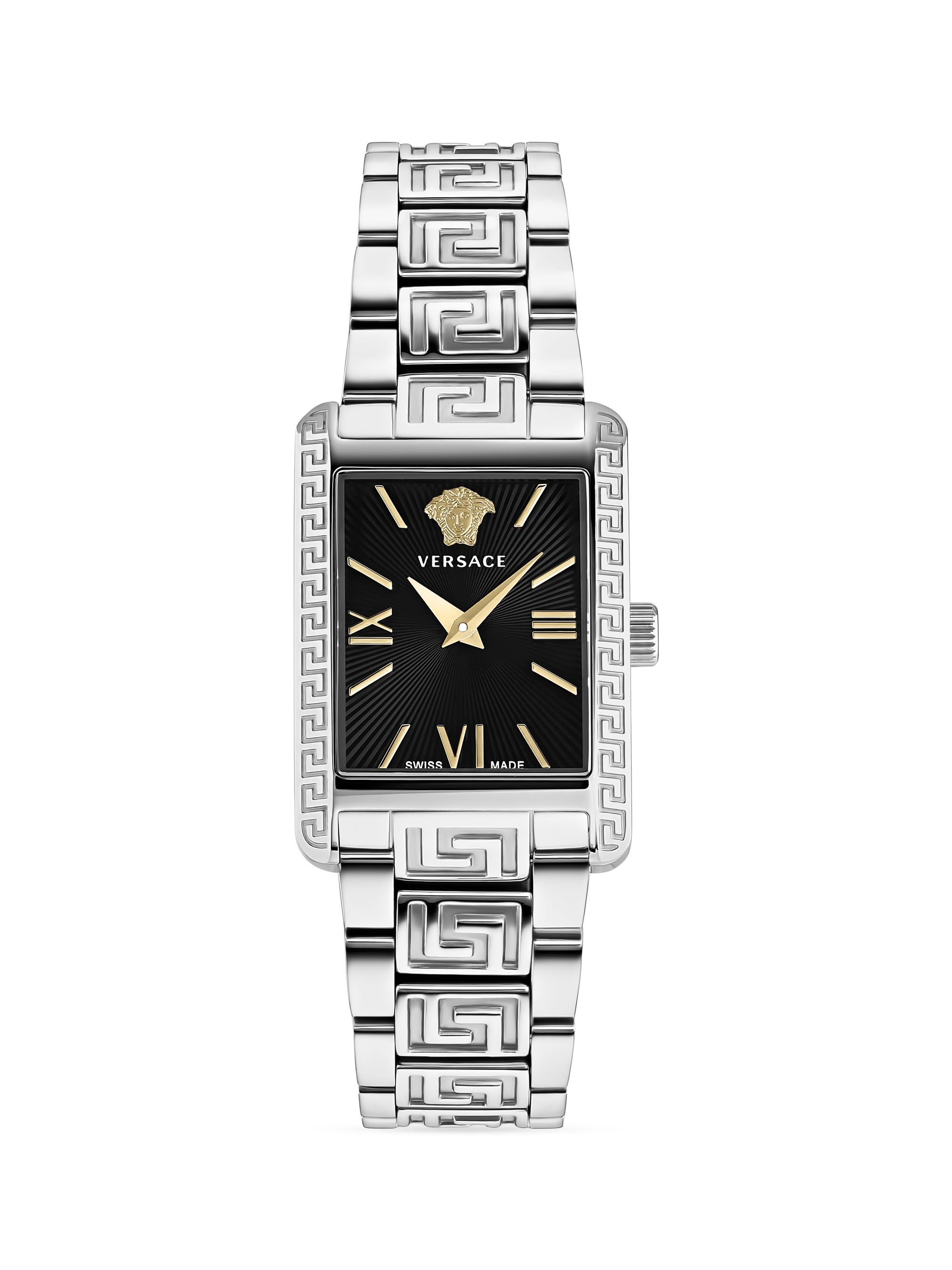 Versace Women's Tonneau Stainless Steel Watch - Stainless Steel