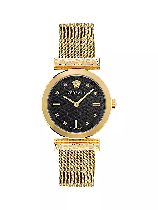 Versace - regalia goldtone stainless steel watch