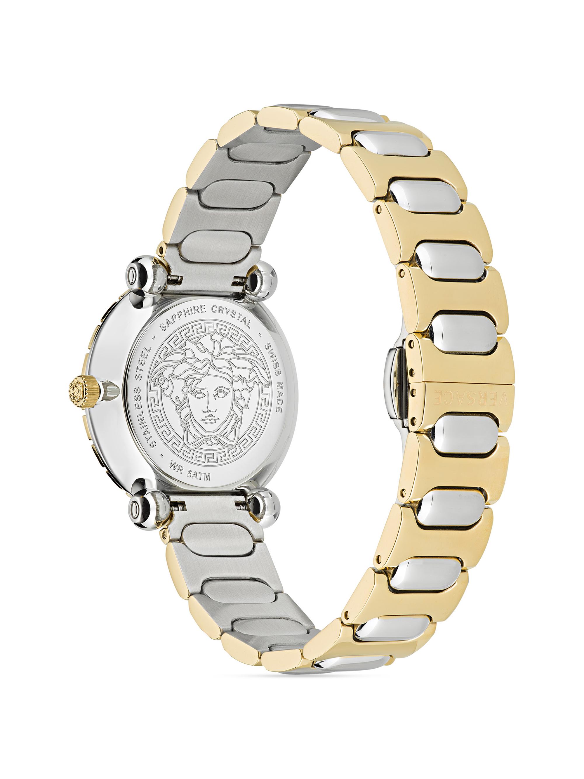 Versace Greca Twist Two-Tone Stainless Steel Watch | Saks Fifth Avenue
