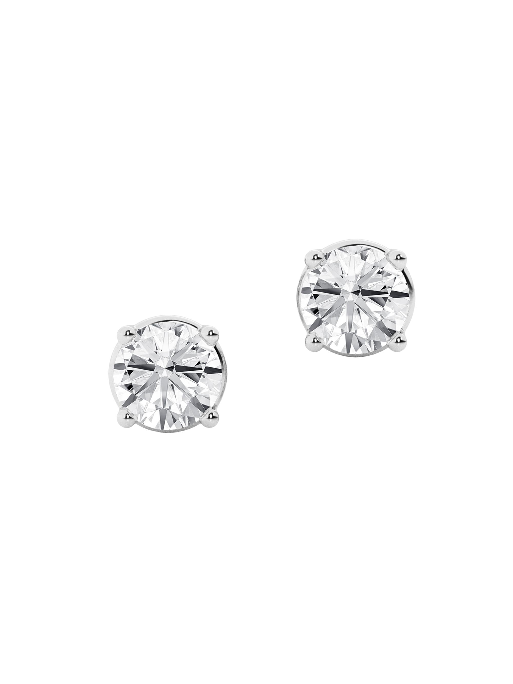 Saks Fifth Avenue Collection Women's 14K White Gold & 1.5 TCW Lab-Grown Diamond Stud Earrings - White Gold