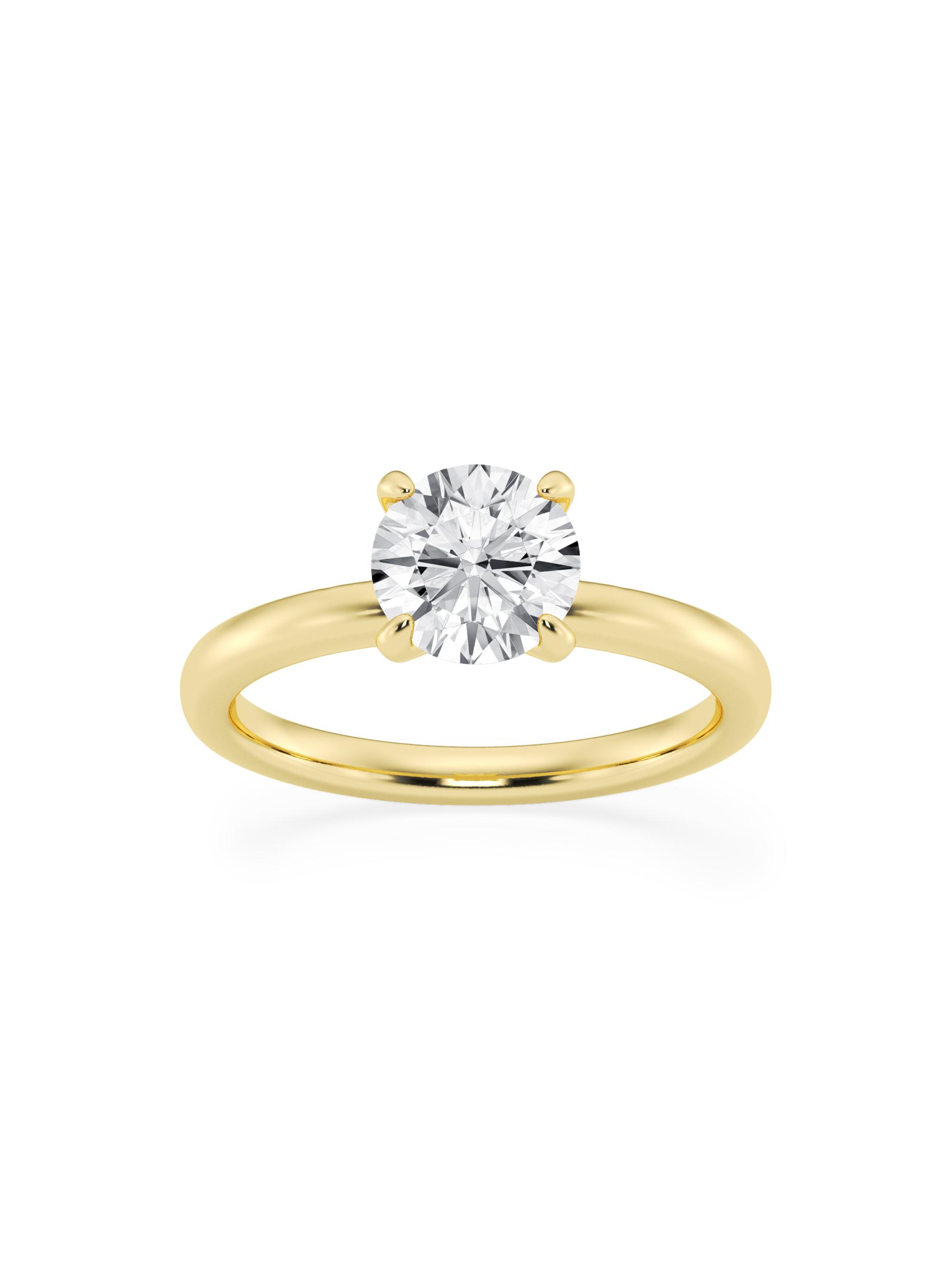 Saks Fifth Avenue Collection Women's 14K Yellow Gold & Round Lab-Grown Diamond Solitaire Ring/1.00-5.00 TCW - 1.5 Tcw