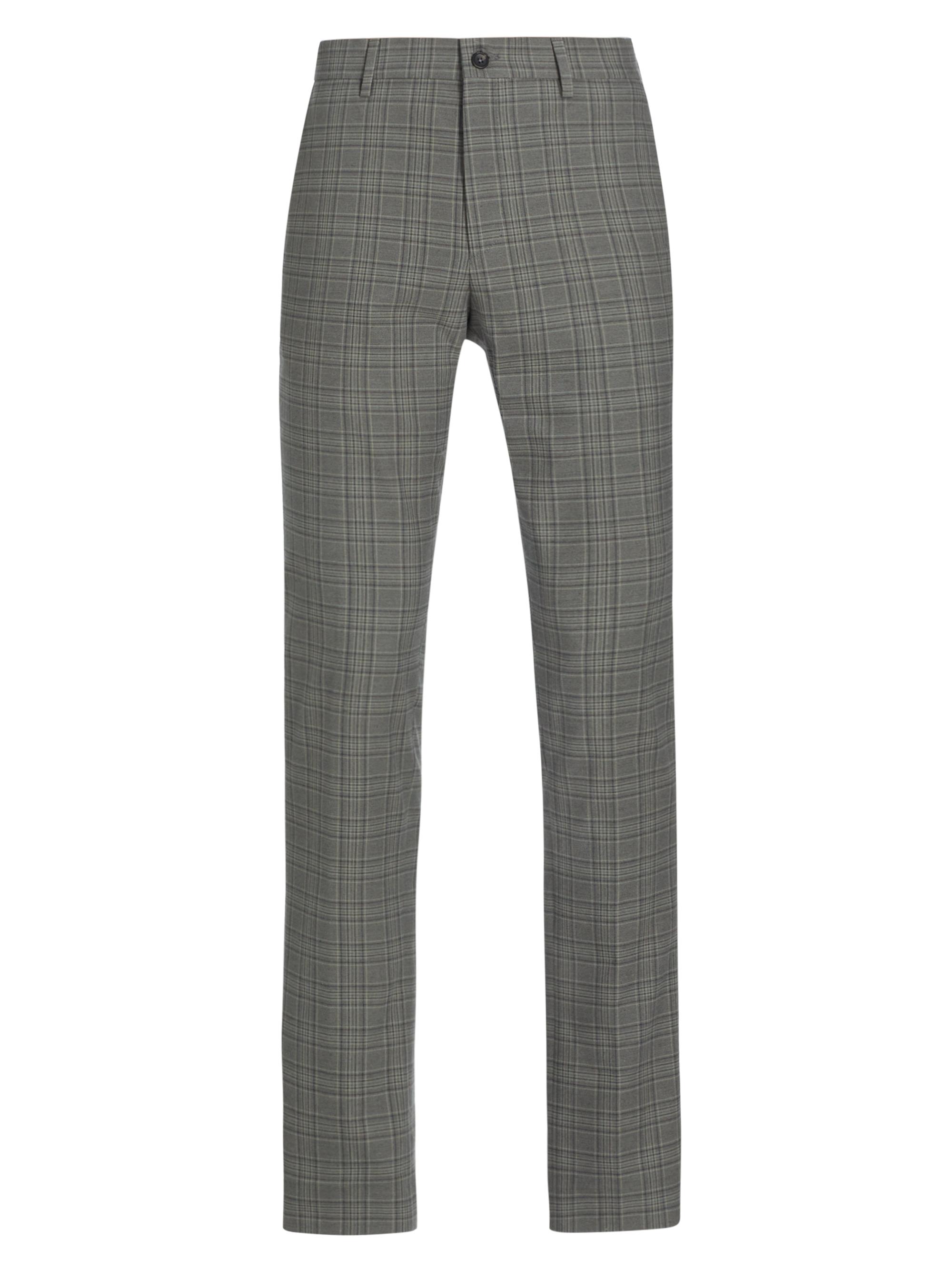Saks Fifth Avenue Men's Slim-Fit Plaid Trousers - Gull