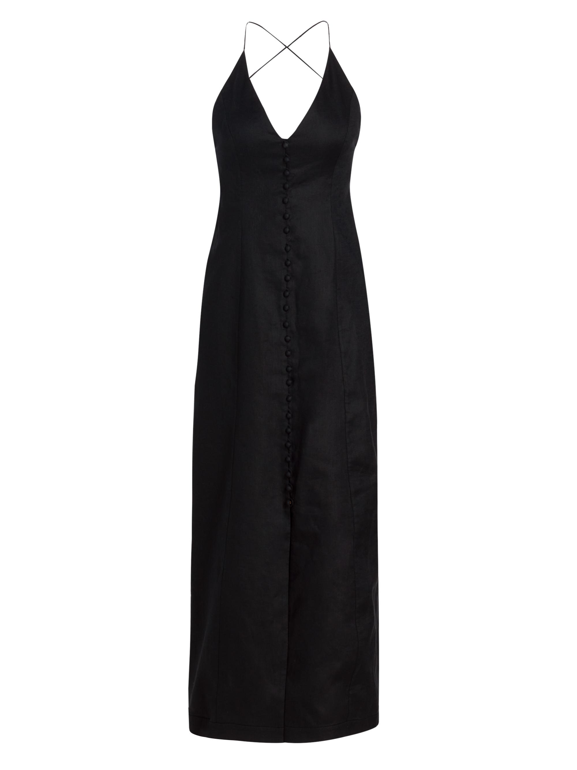 Zimmermann Halcyon Linen Buttoned Maxi Dress | Saks Fifth Avenue