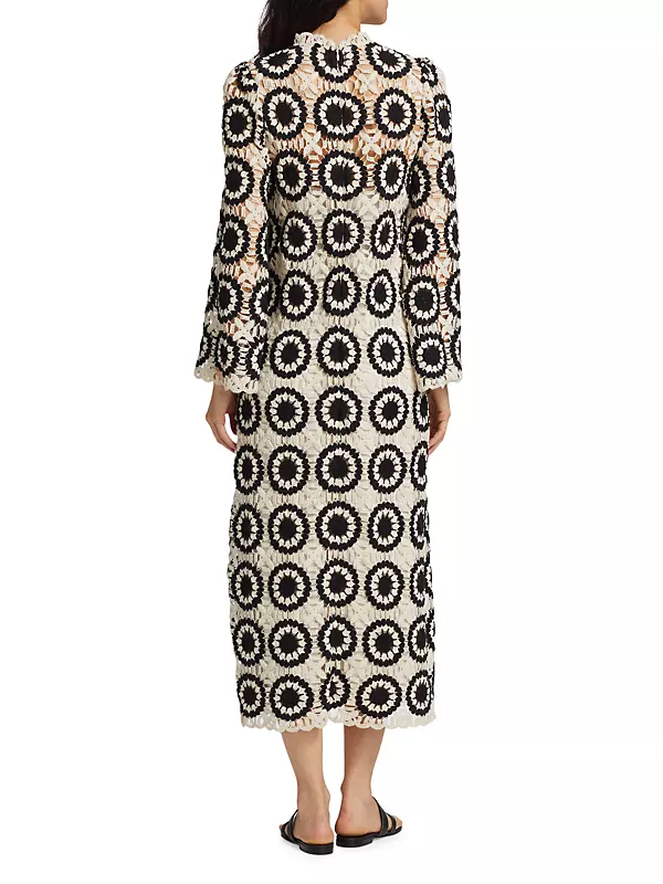 Ginger Crochet-Lace Midi-Dress