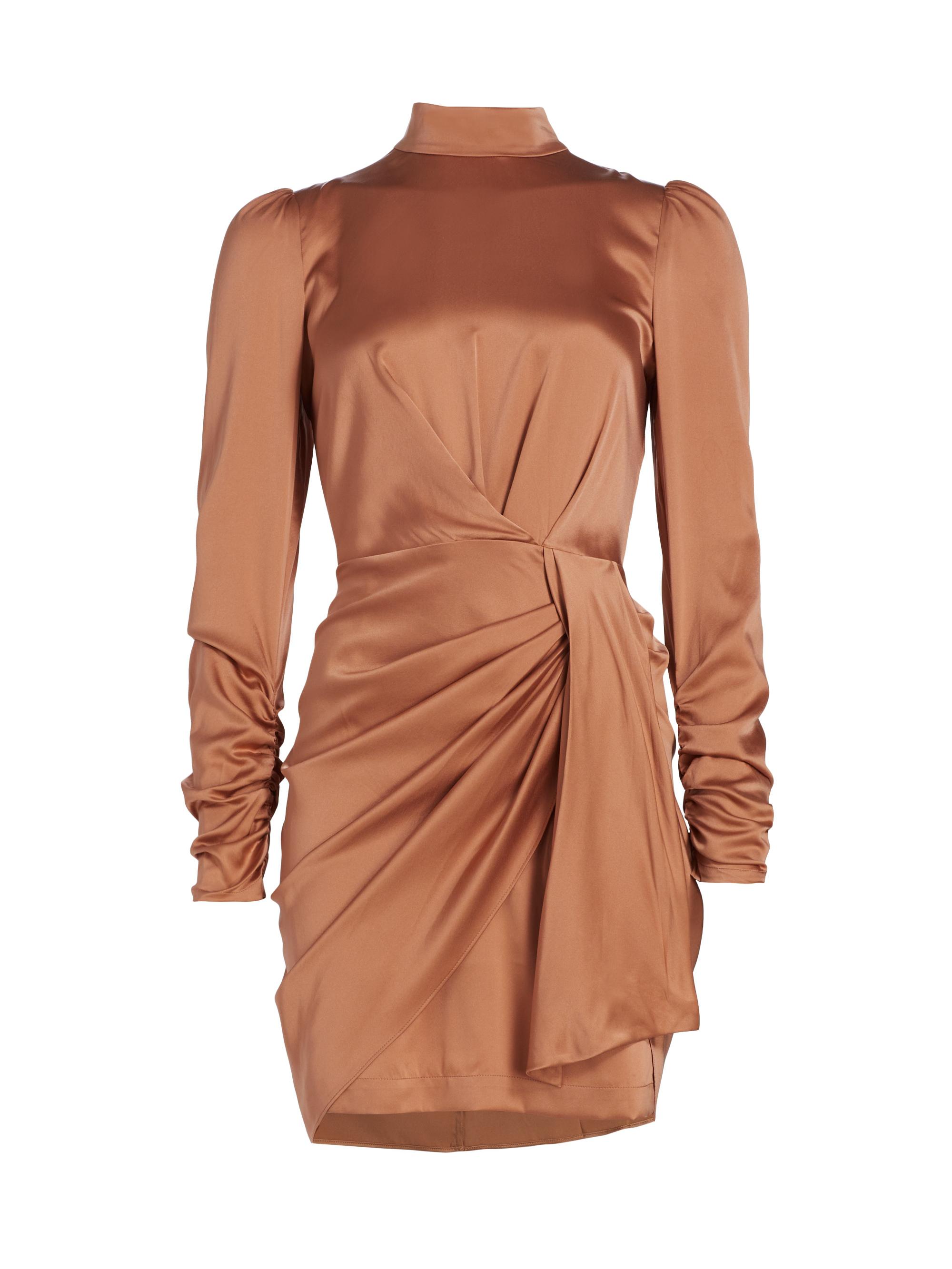 ワンピース Zimmermann silk minidress Zimmermann Draped Silk Minidress | Saks Fifth Avenue