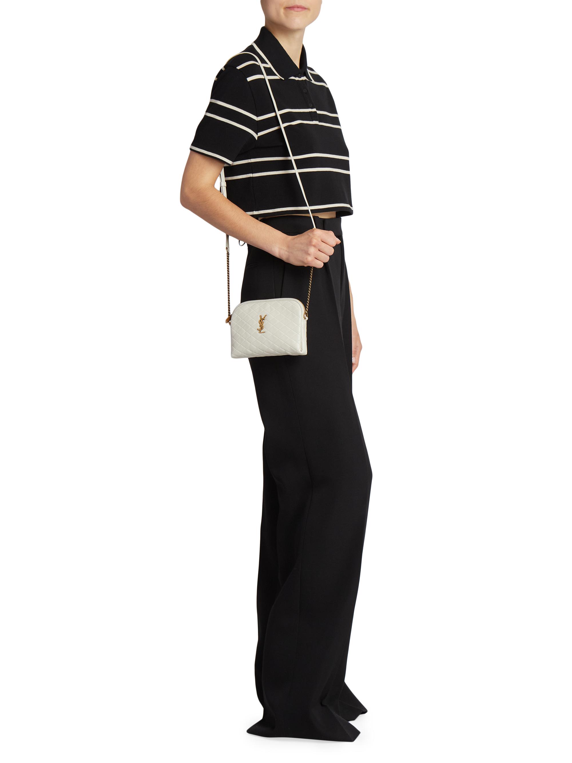 Mini Gaby Raffia Pouch W/ Chain