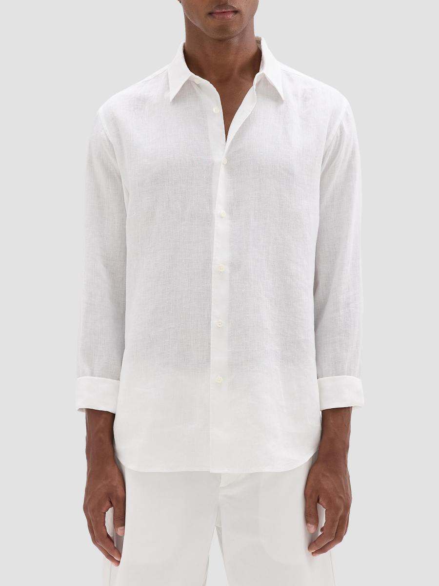 Theory Irving Long-Sleeve Linen Shirt | Saks Fifth Avenue
