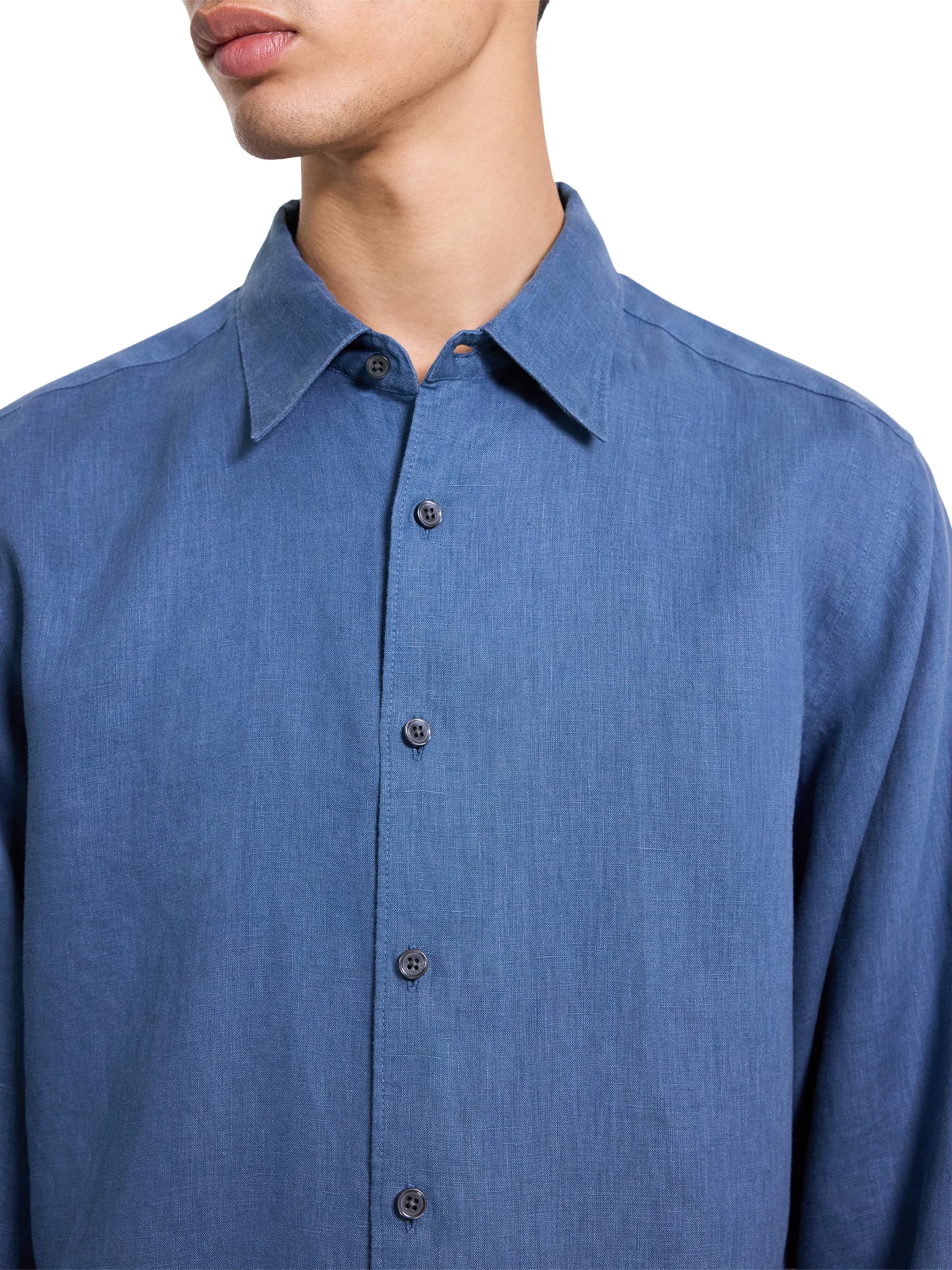 Theory Irving Long-Sleeve Linen Shirt | Saks Fifth Avenue