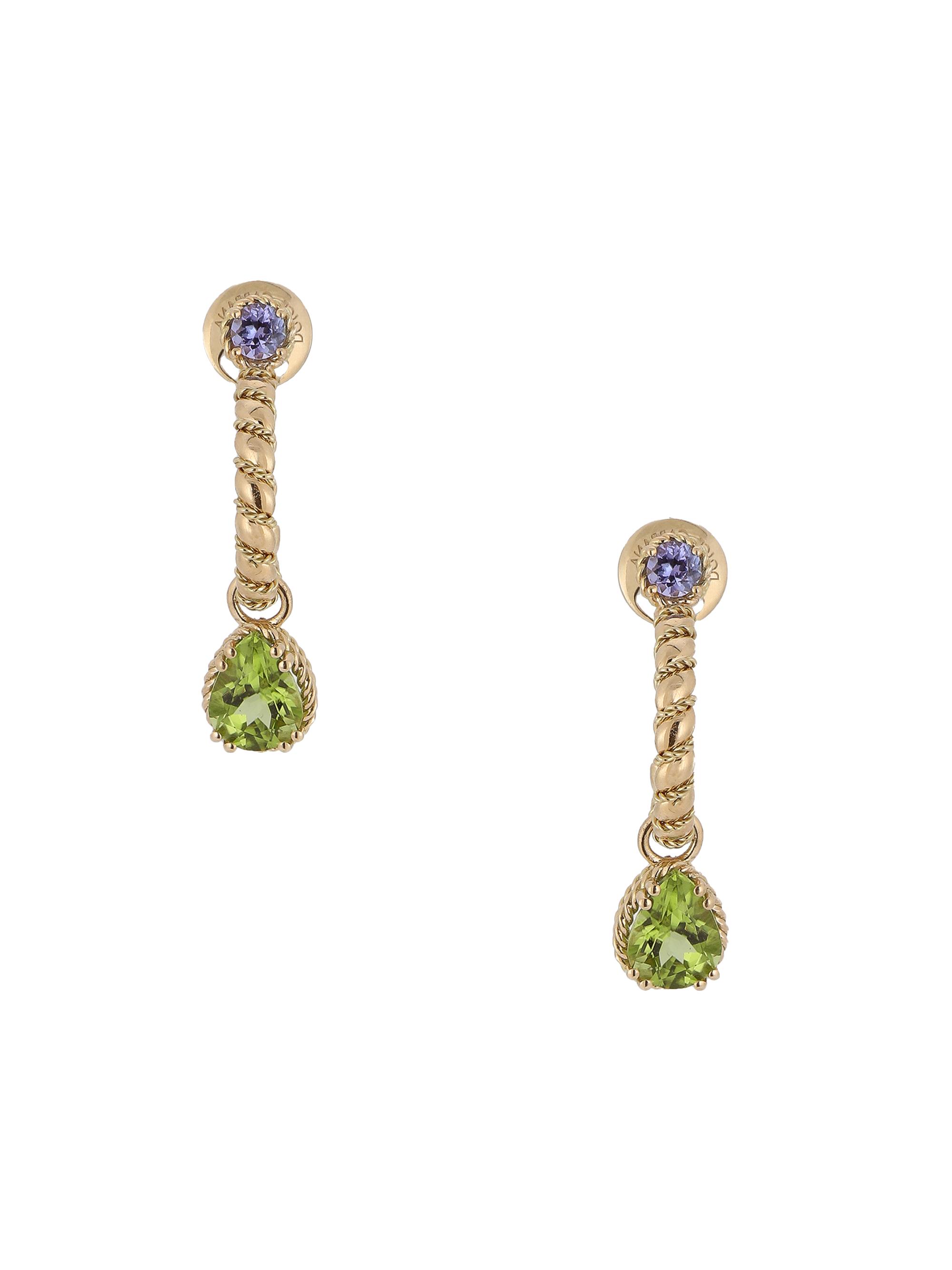 Dolce & Gabbana Women's 18K Yellow Gold, Tanzanite & Peridot Drop Earrings - Yellow Gold