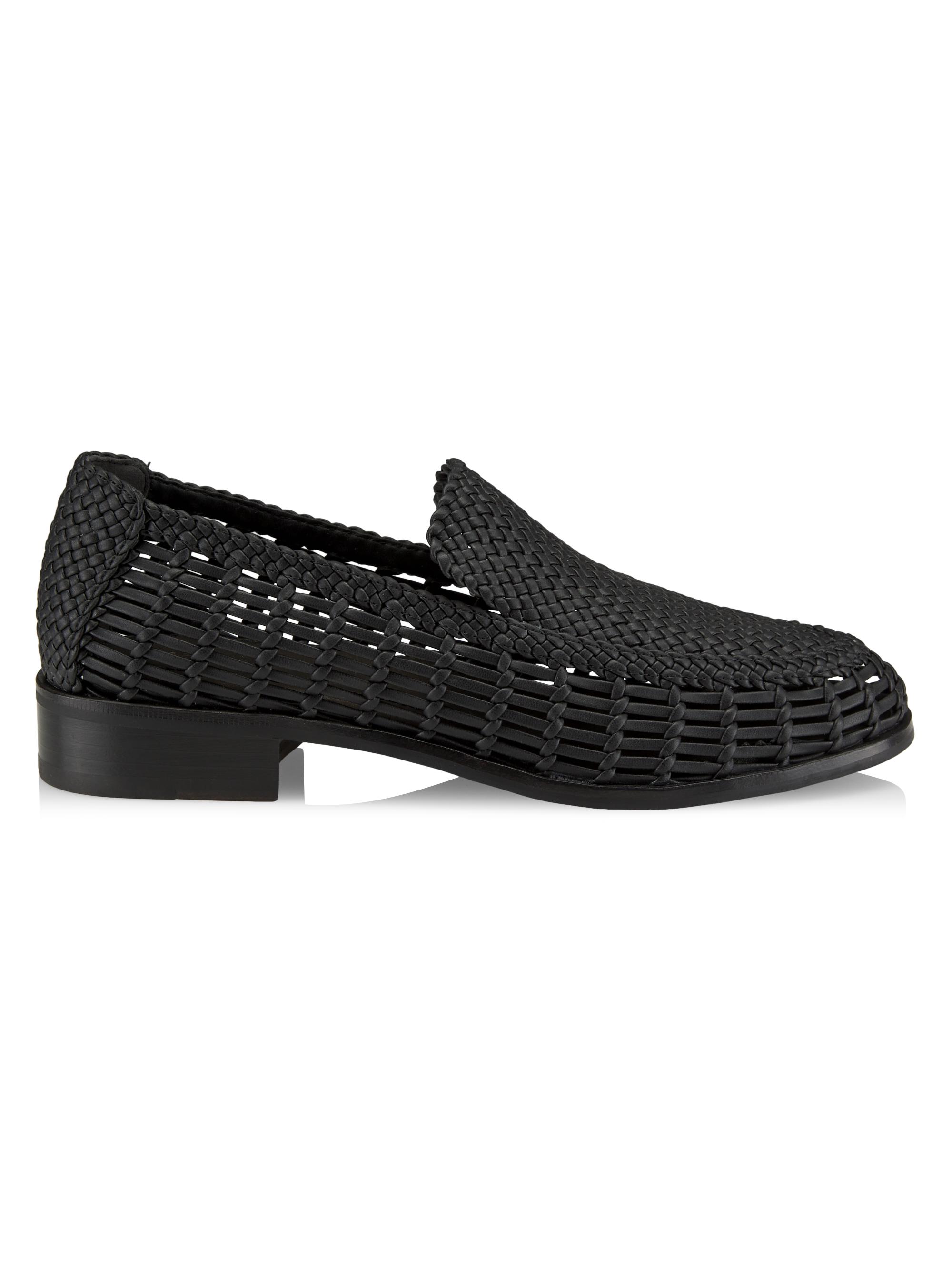 rag & bone Women's Sid 30MM Woven Loafers - Black