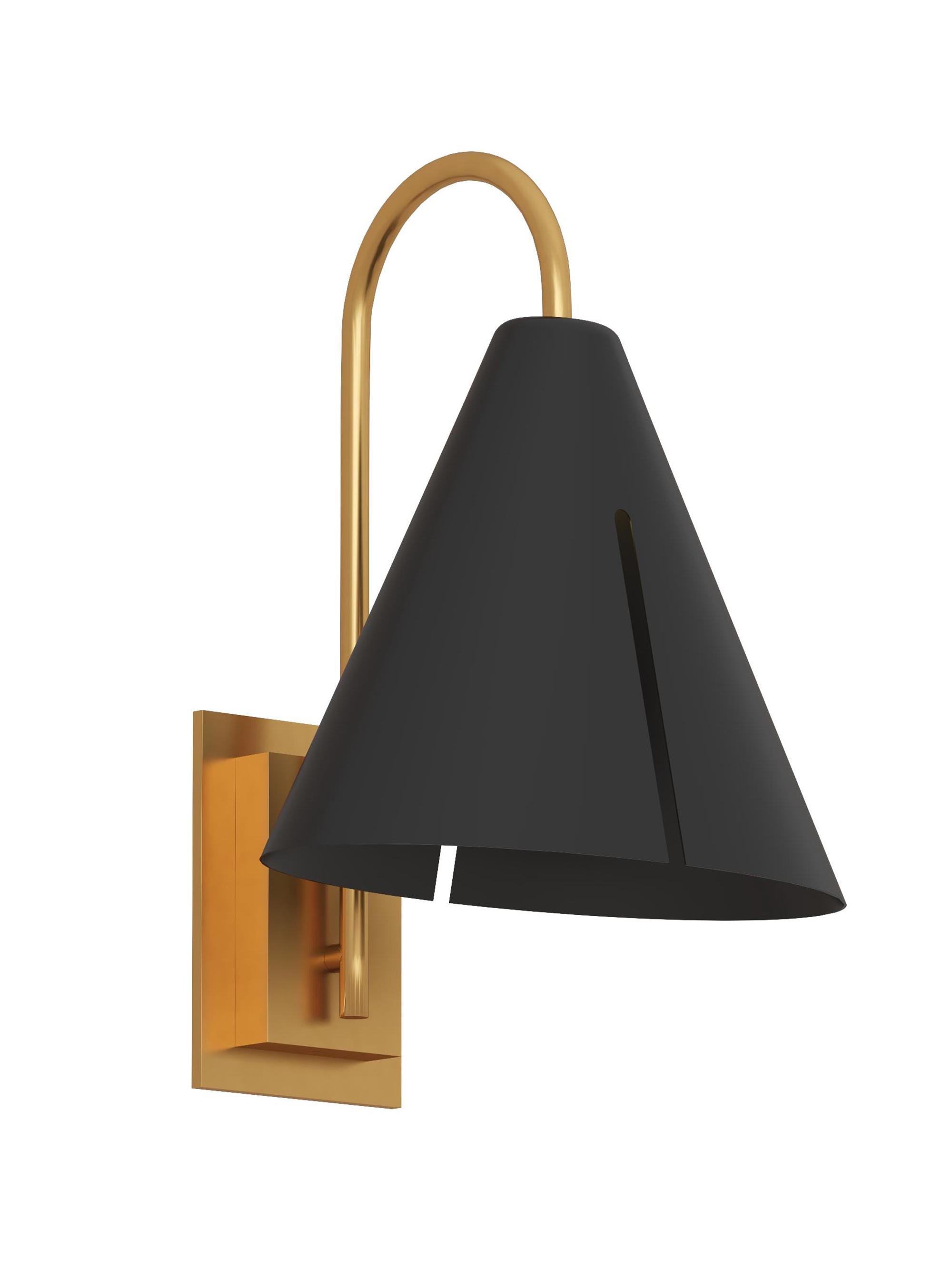 Chapman & Myers Cambre Small Steel Wall Sconce - Midnight Black
