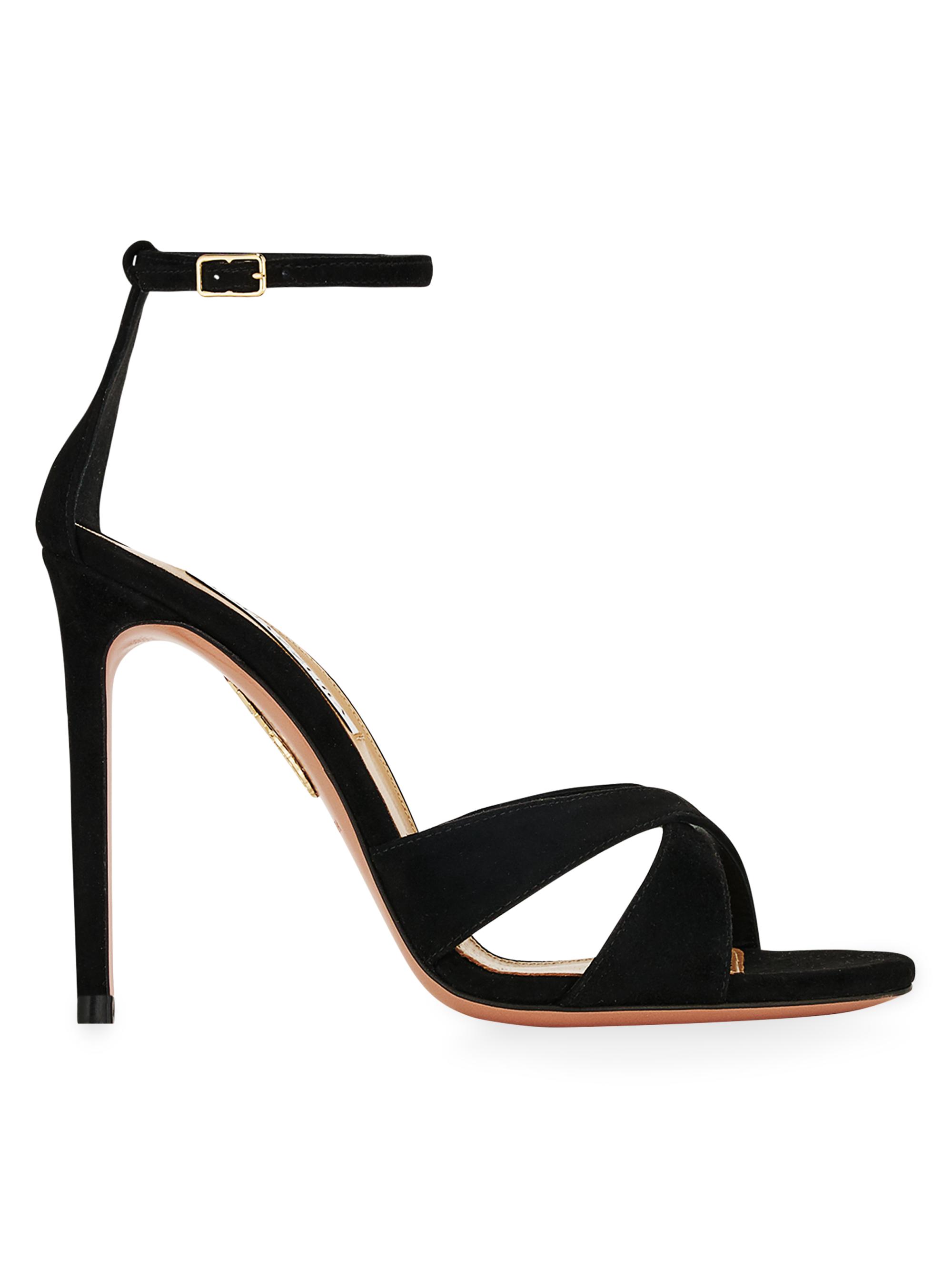 Aquazzura Divine 105MM Suede Sandals | Saks Fifth Avenue