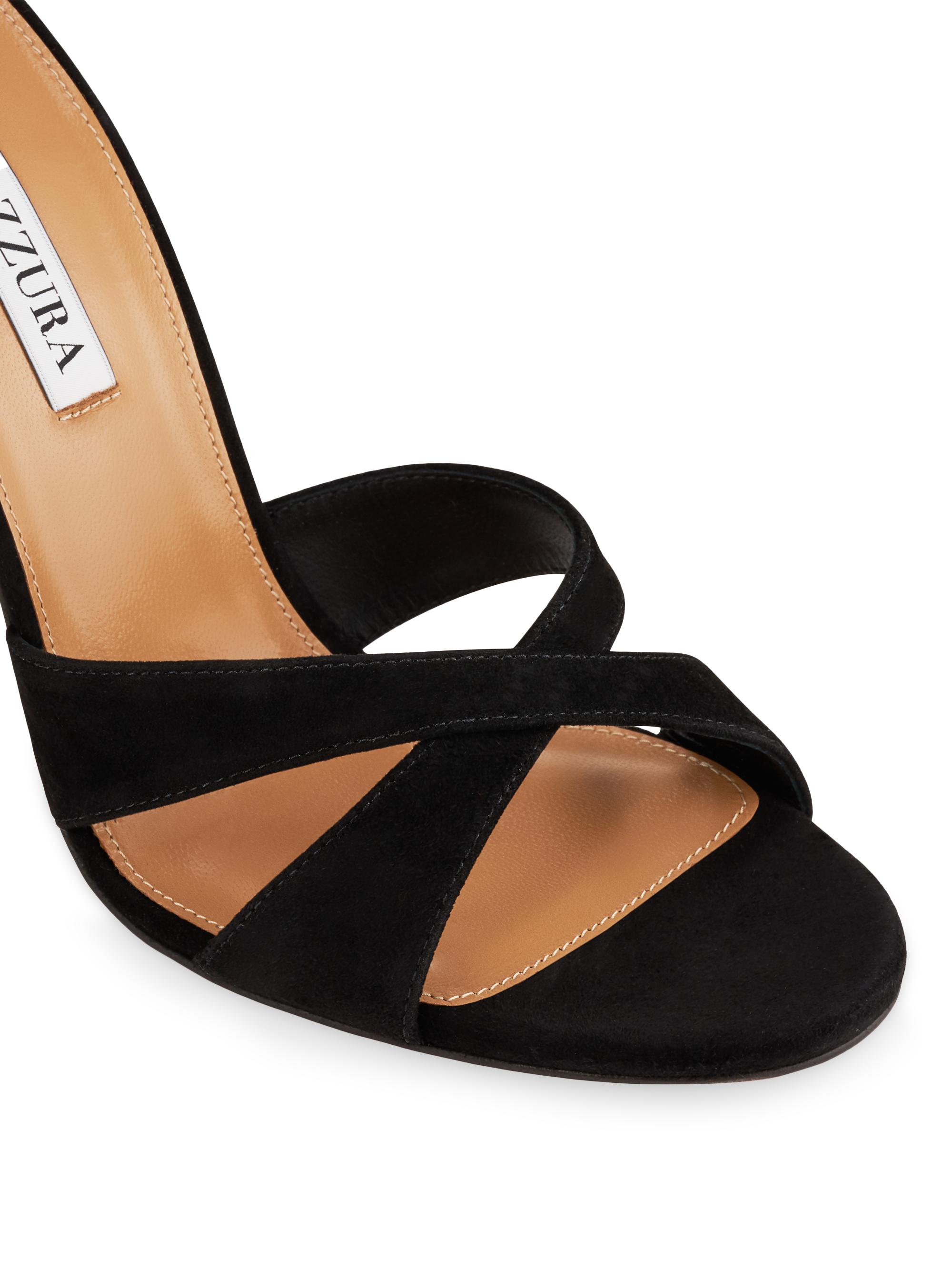 Aquazzura Divine 105MM Suede Sandals | Saks Fifth Avenue