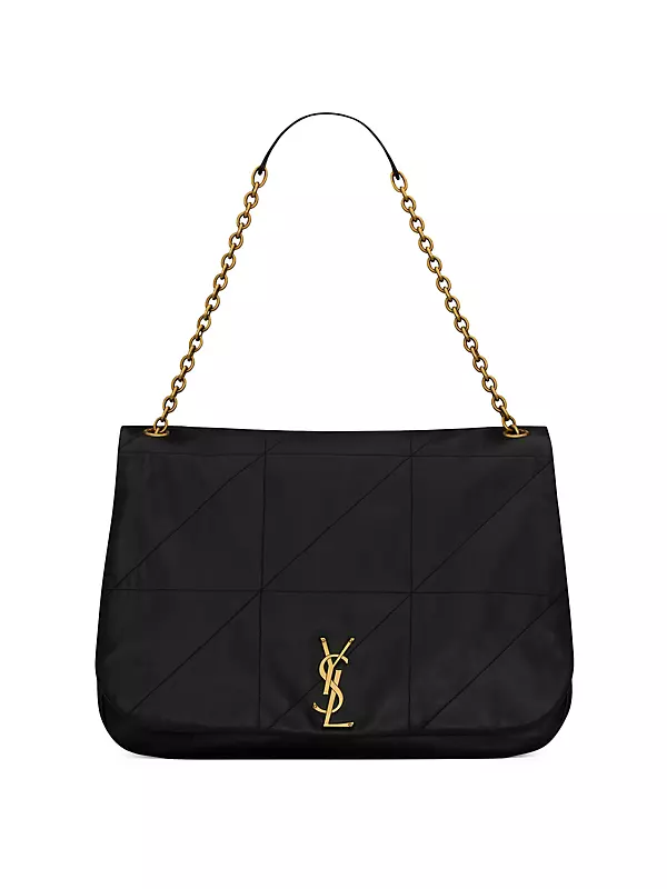 Saint Laurent Small YSL Monogram Leather Satchel Bag, Black, Women's, Handbags & Purses Crossbody Bags & Camera Bags