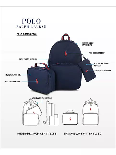 Shop Polo Ralph Lauren Kid's 3-Piece Polo Backpack Combo Set