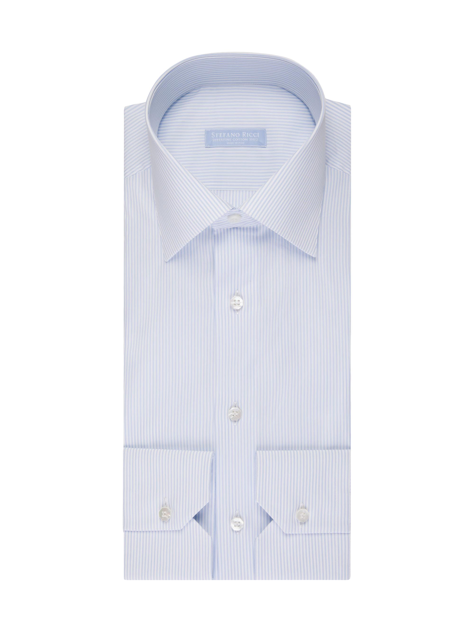 Stefano Ricci Men's Handmade Cotton Dress Shirt - Blue