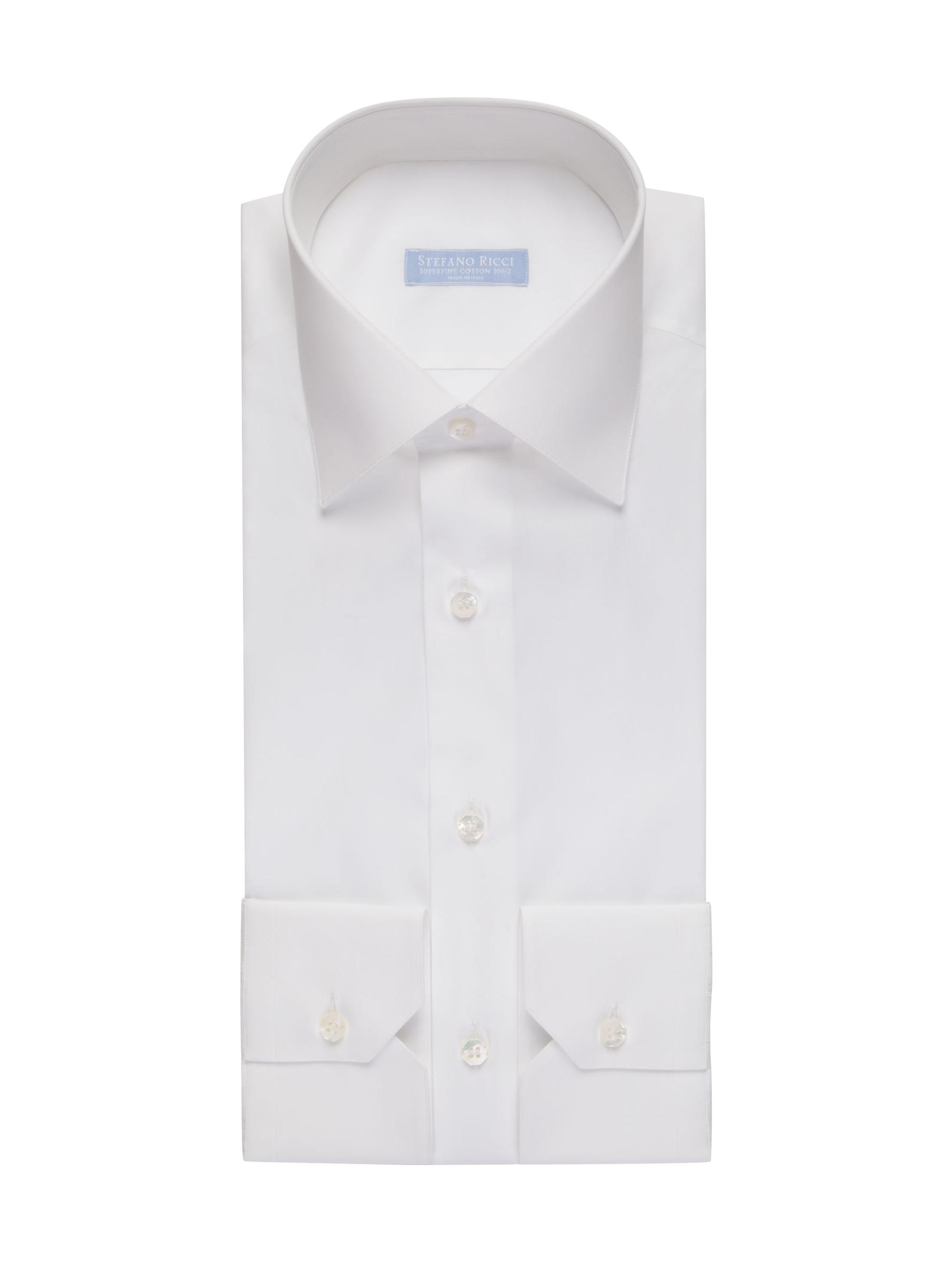 Stefano Ricci Men's Handmade Cotton Dress Shirt - White
