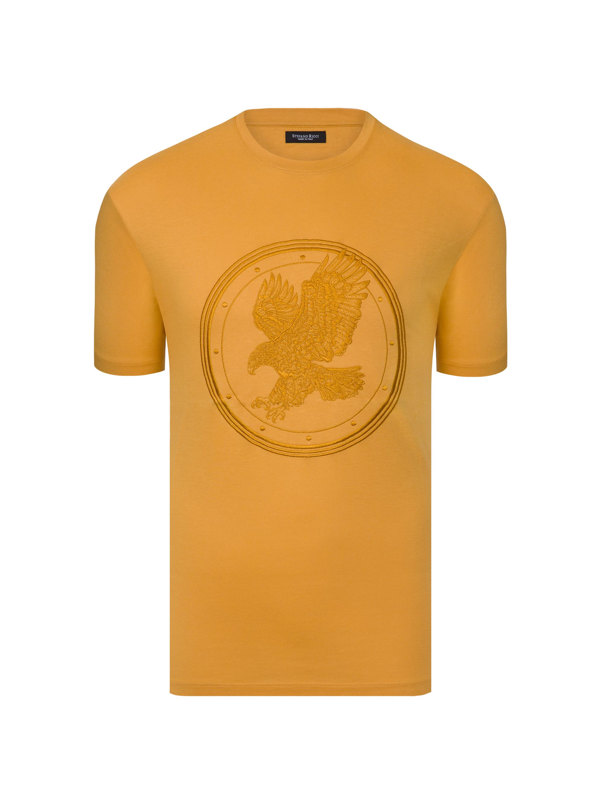 Stefano Ricci Men's Signature Eagle T-Shirt - Honey Yellow