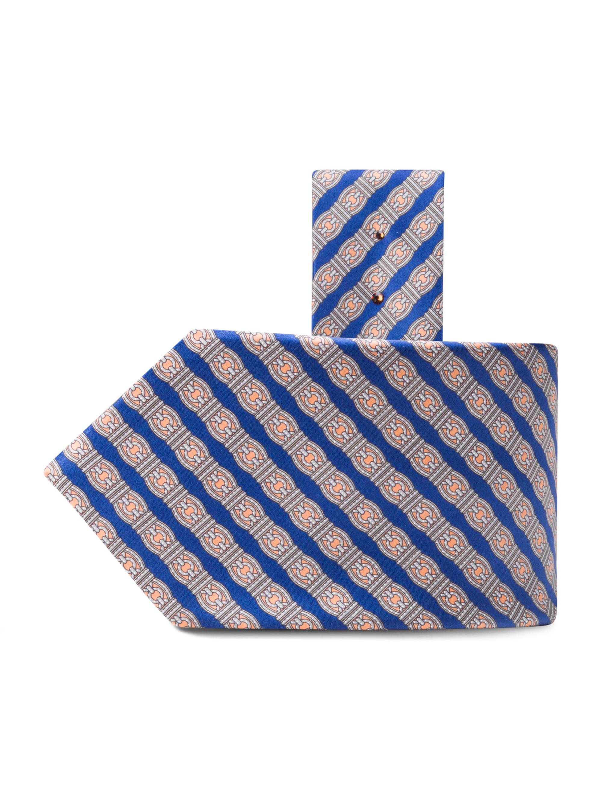 Stefano Ricci Men's Luxury Woven Silk Tie - Navy Blue