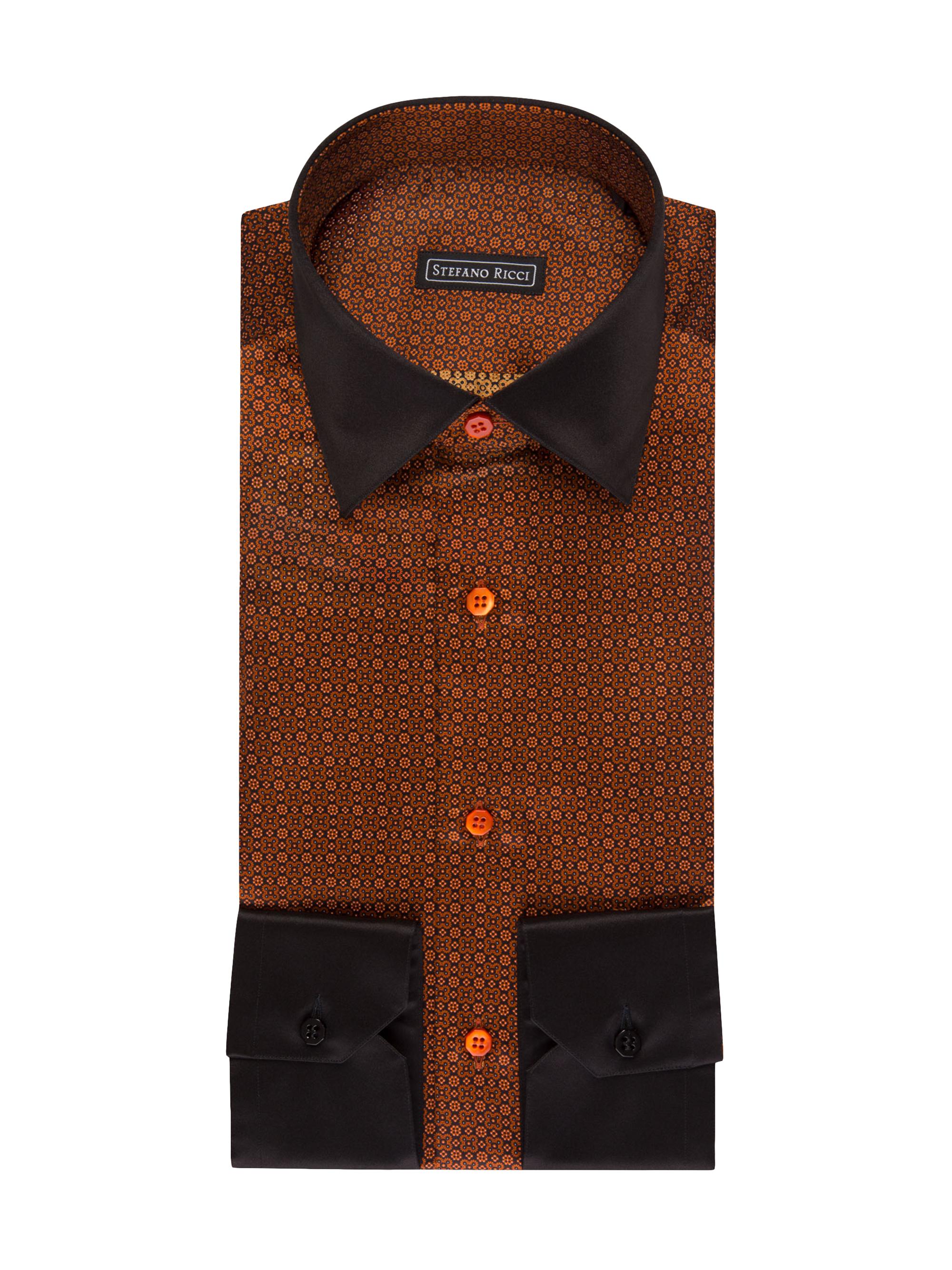 Stefano Ricci Men's Handmade Silk Dress Shirt - Red