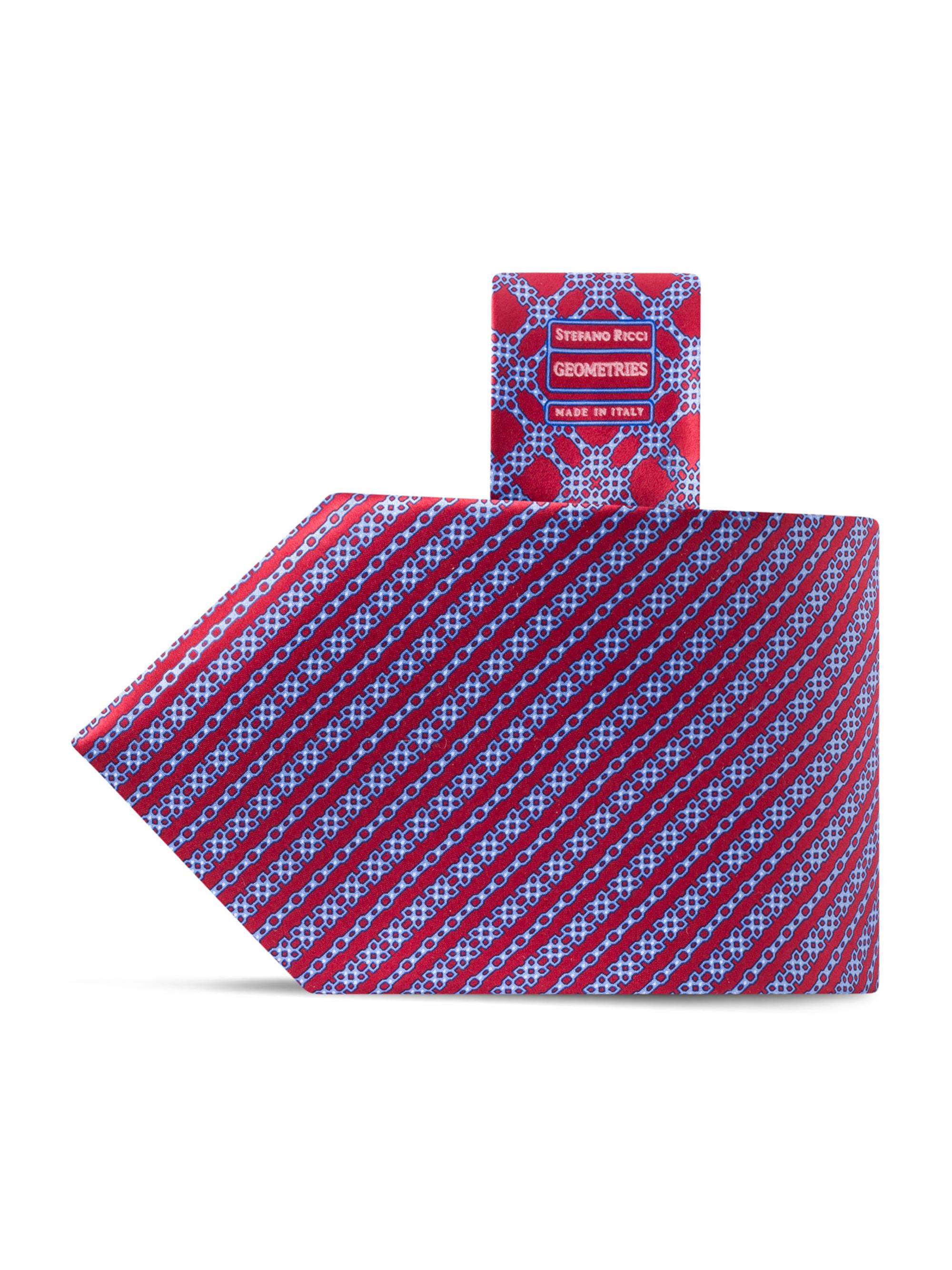 Stefano Ricci Men's Luxury Woven Silk Tie - Red | Thumbnail 7