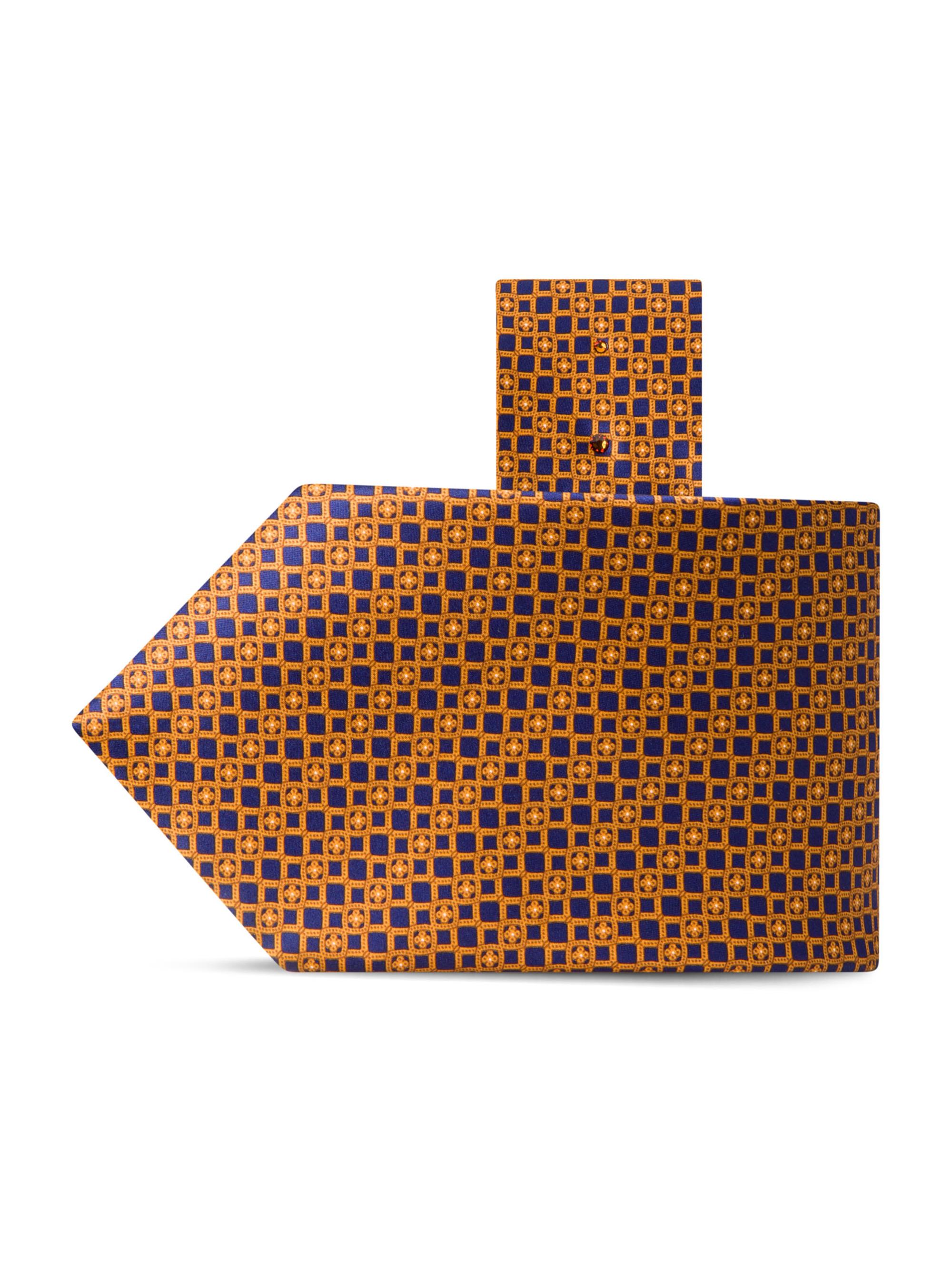 Stefano Ricci Men's Luxury Printed Silk Tie - Orange