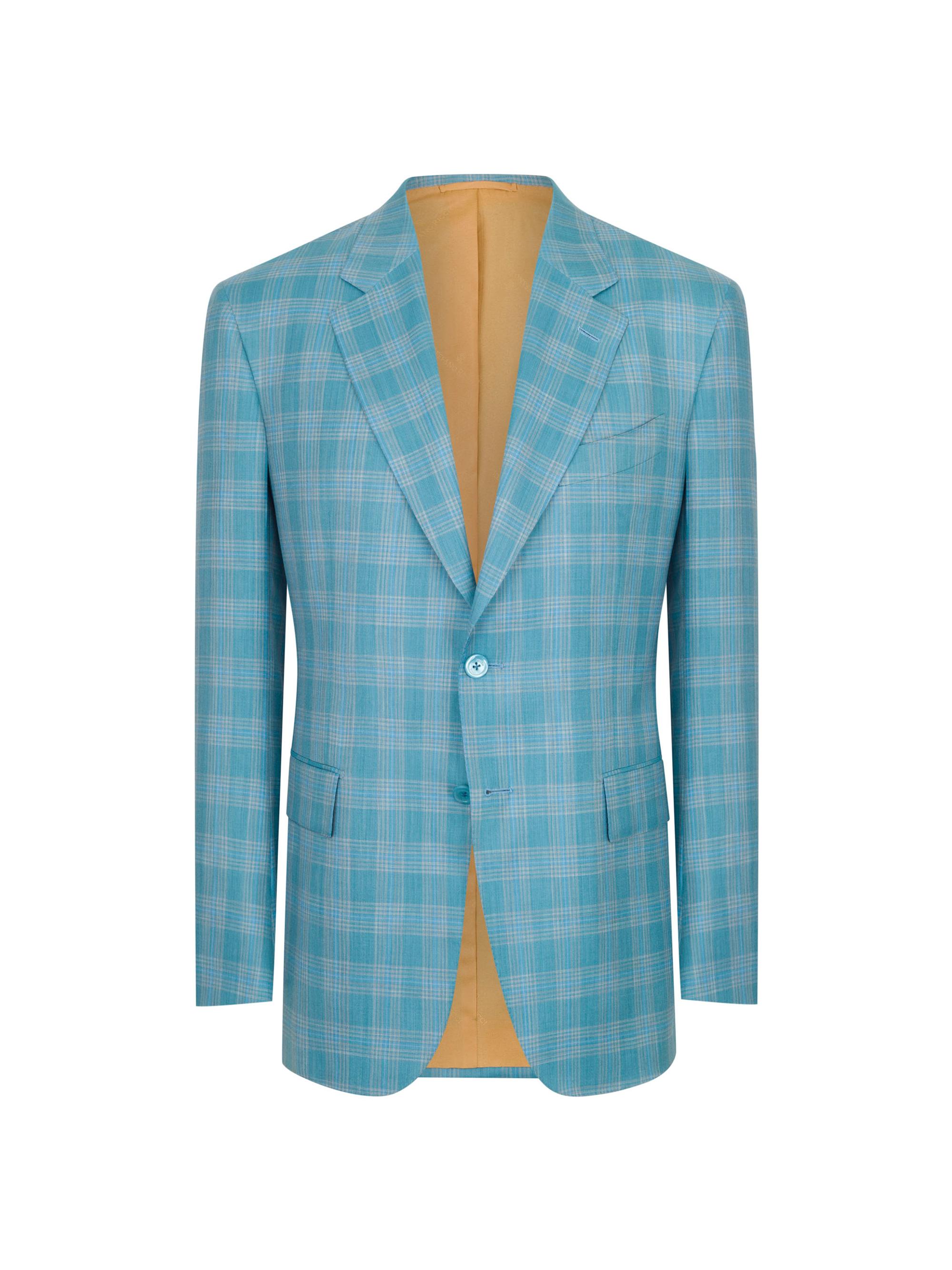 Stefano Ricci Men's Woven Jacket 2 Buttons - Aqua