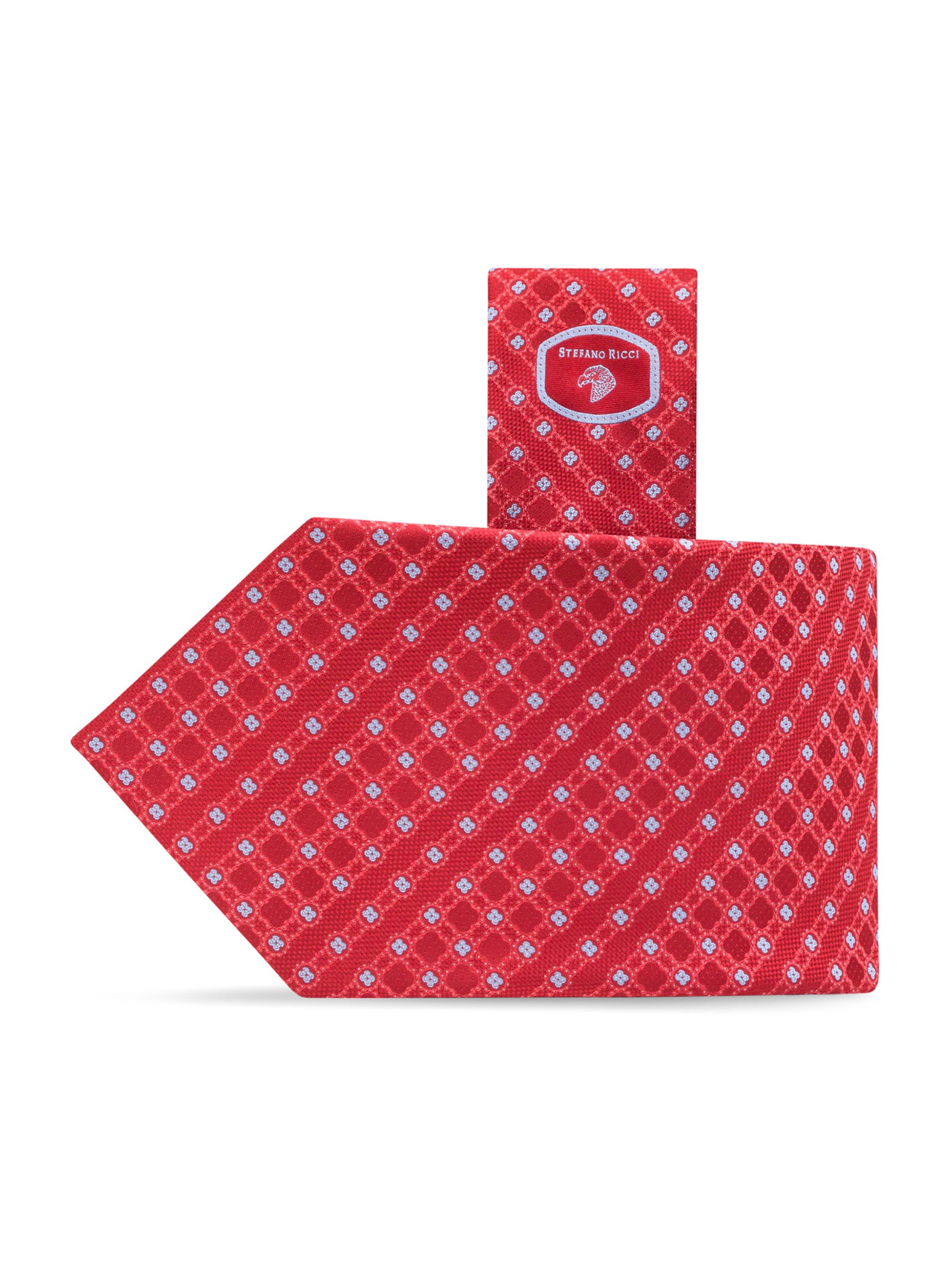 Stefano Ricci Men's Luxury Woven Silk Tie - Red