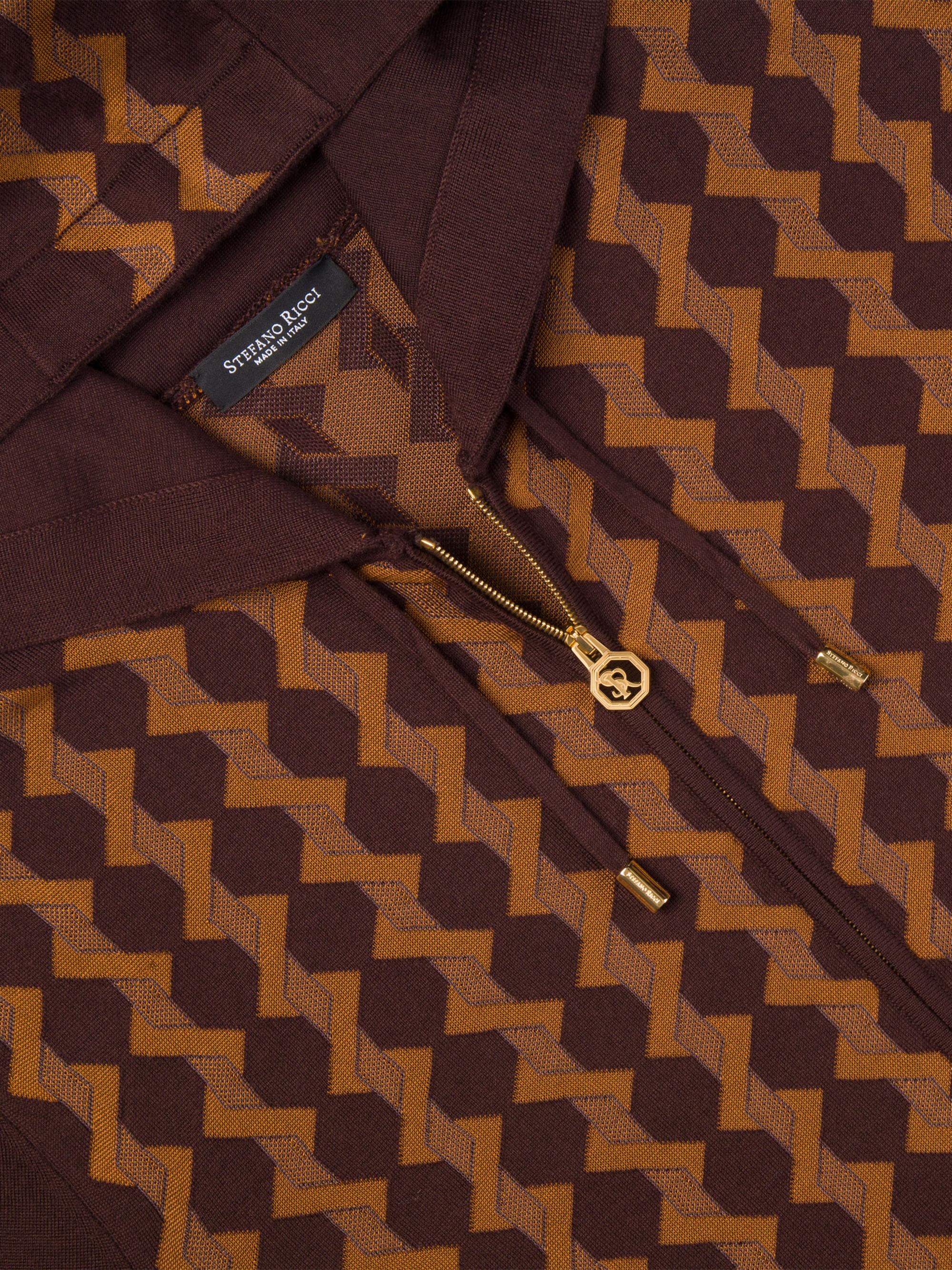 Pull 1/4 Zip Stefano Ricci En Cachemire Et Soie - Taille M (50), Bleu, Occasion Parfait état