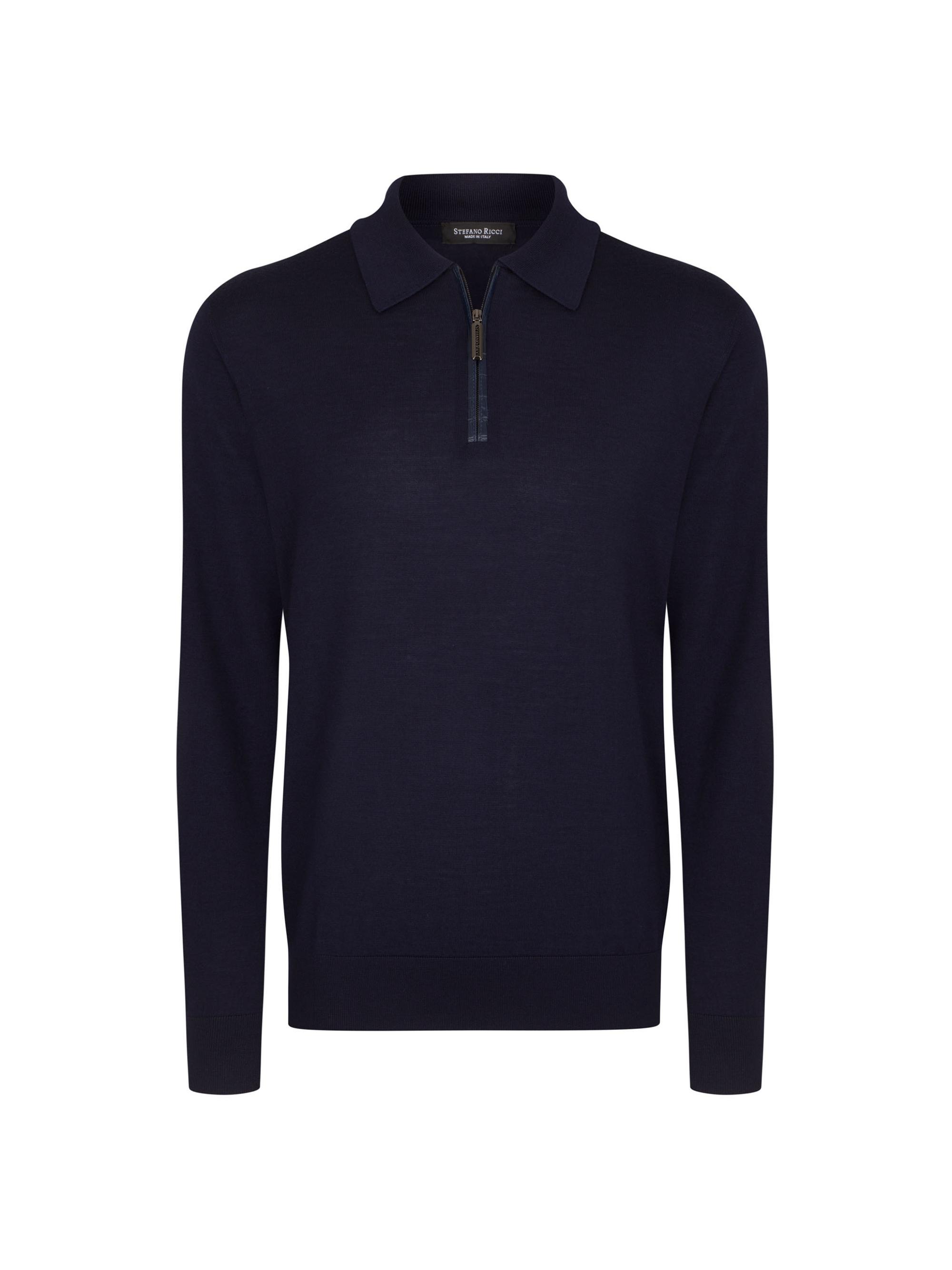 Stefano Ricci Men's Polo Sweater - Dark Blue