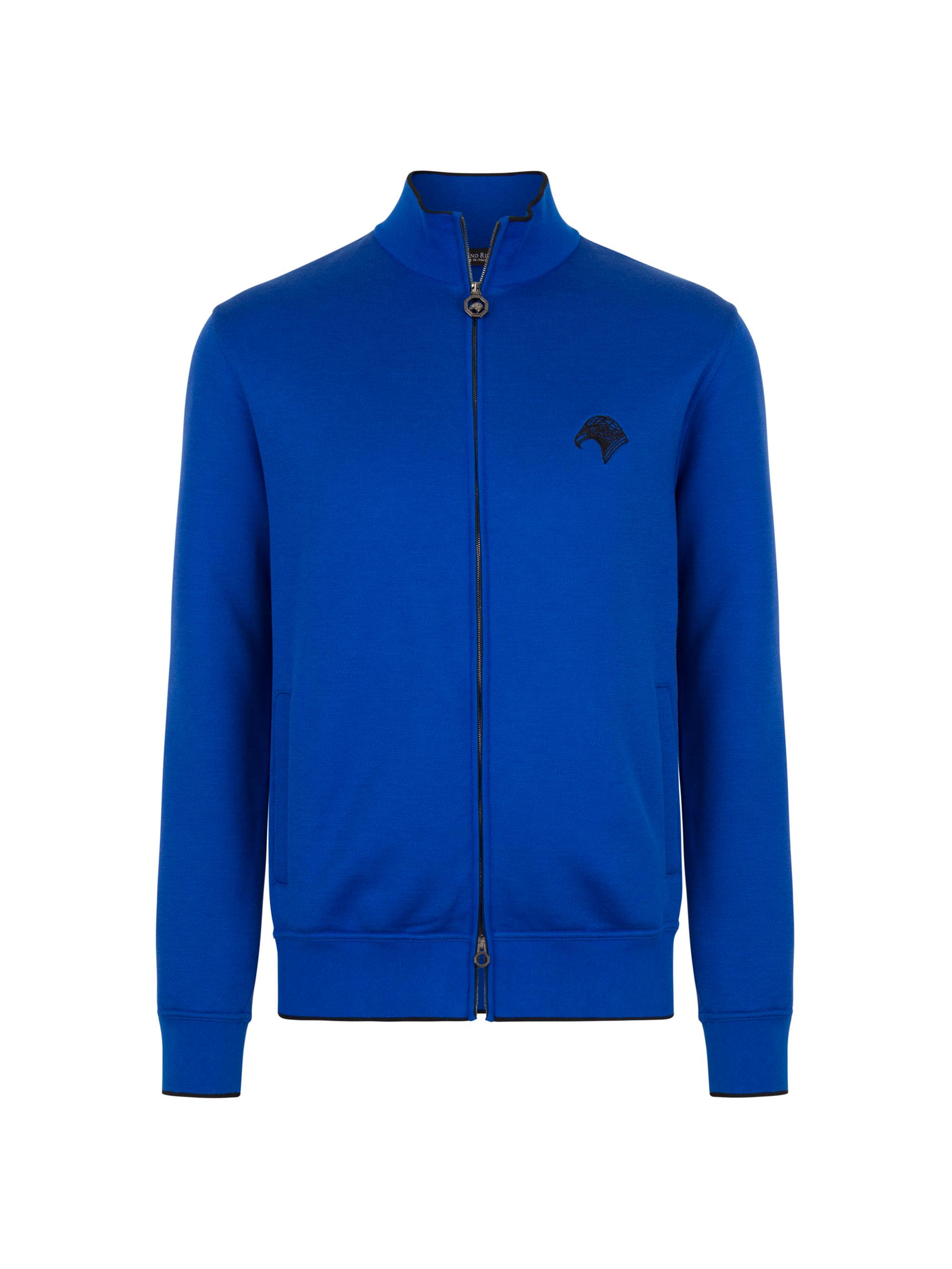 Stefano Ricci Men's Full Zip Sweatshirt - Royal Blue