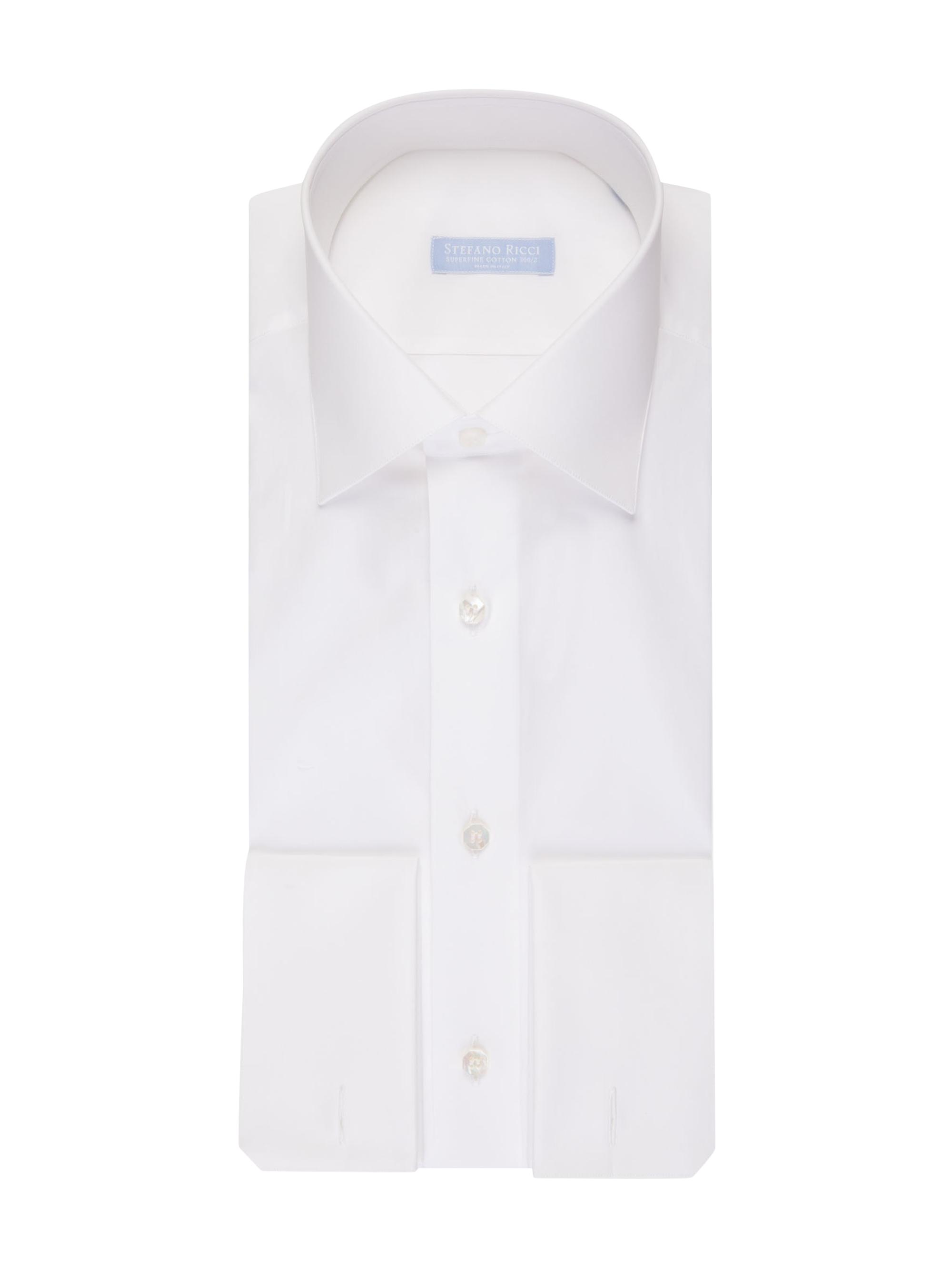 Stefano Ricci Men's Handmade Cotton Dress Shirt - White