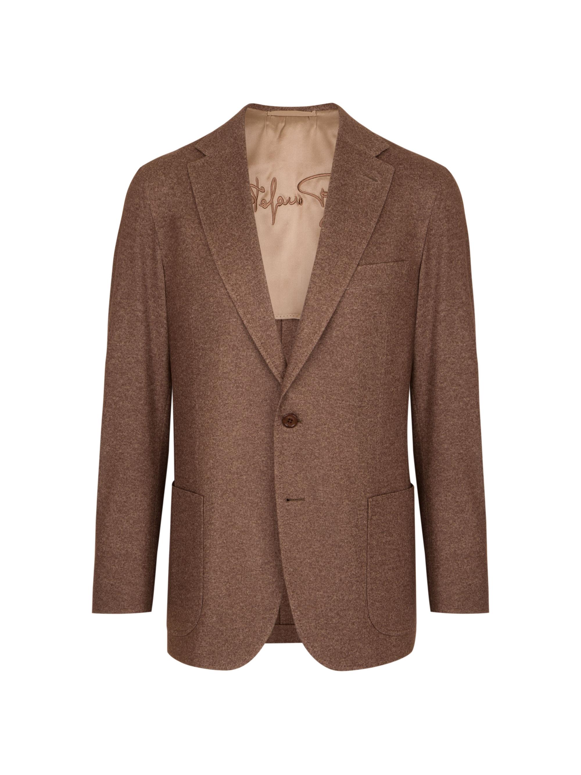 Stefano Ricci Men's Woven Jacket 2 Buttons - Brown